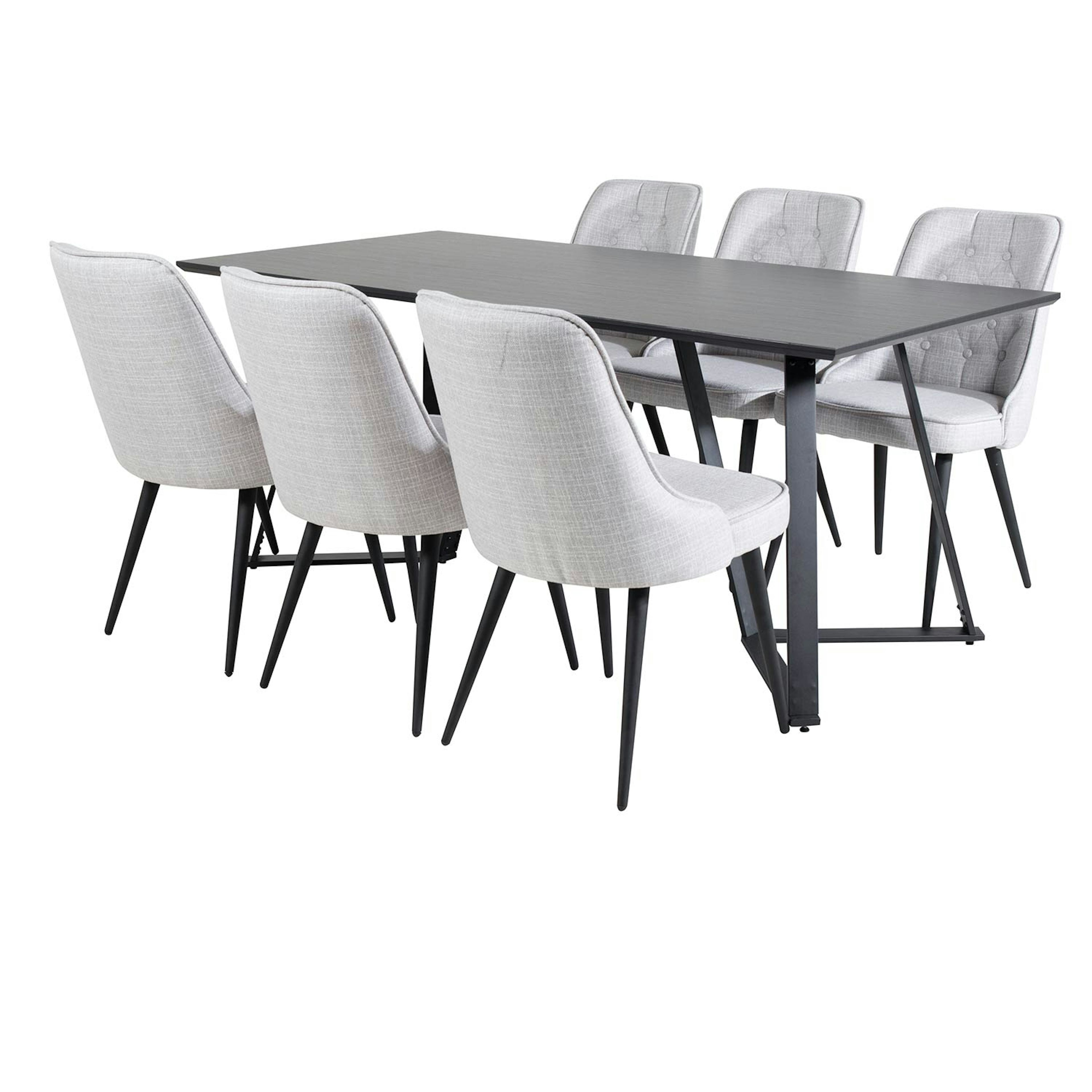 Matgrupp Venture Home Madde med 6 Vera Stolar Polyestertyg