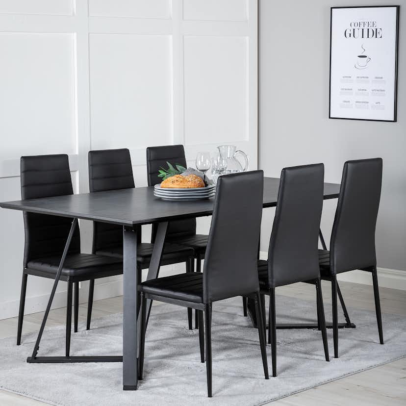 Matgrupp Venture Home Madde med 6 Sly Stolar