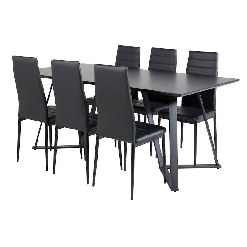 Matgrupp Venture Home Madde med 6 Sly Stolar