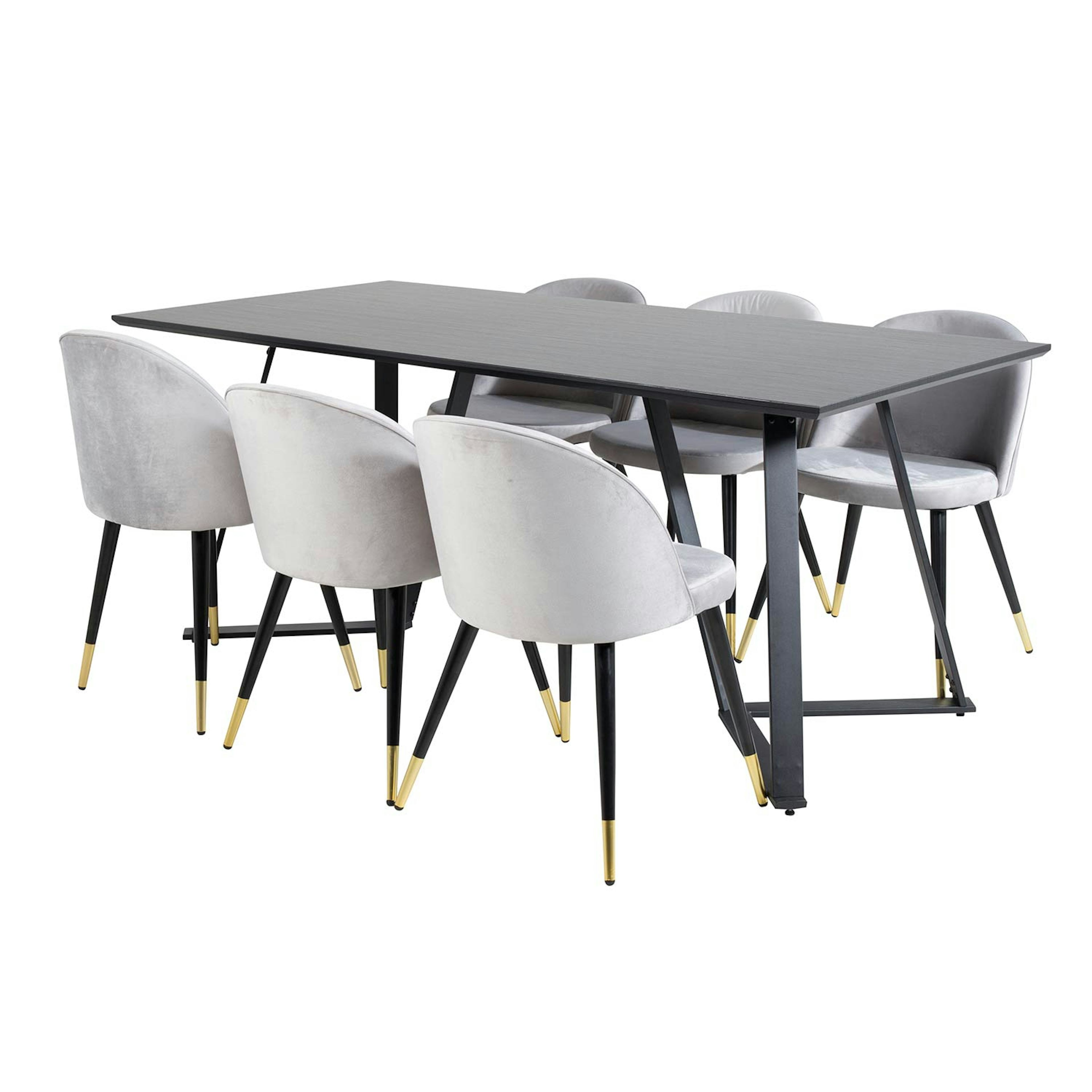 Svart/Ljusgrå/Mässing