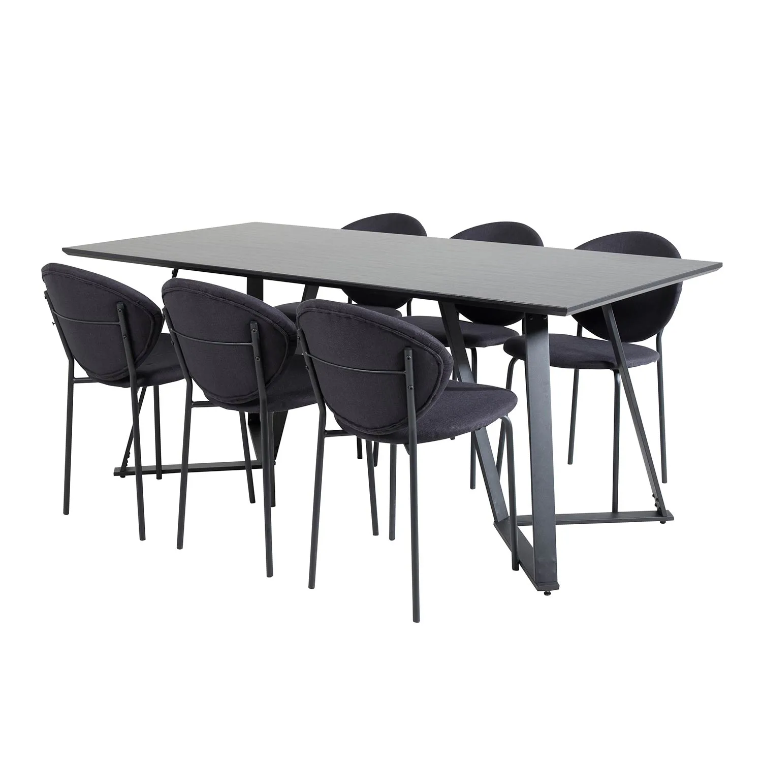 Matgrupp Venture Home Madde med 6 Valor Stolar Polyestertyg