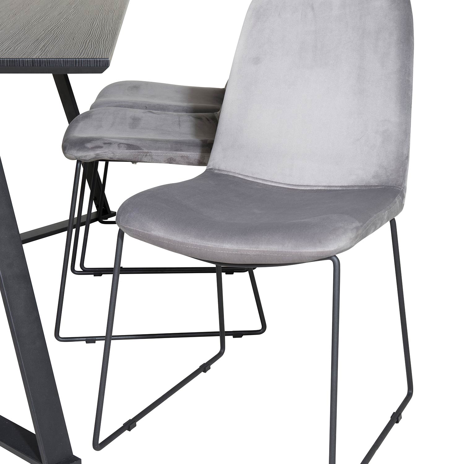 Matgrupp Venture Home Madde med 6 Muscot Stolar Sammet