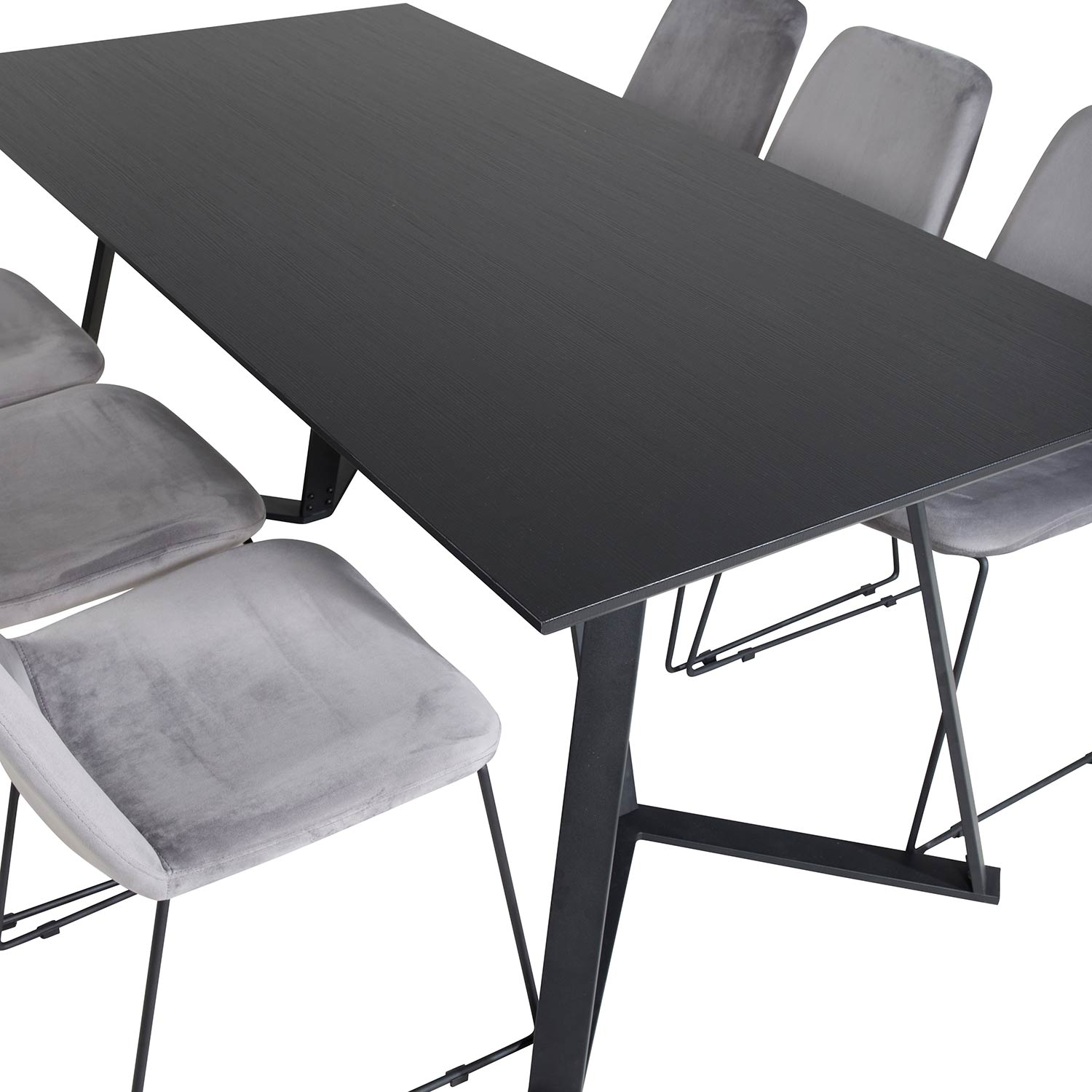 Matgrupp Venture Home Madde med 6 Muscot Stolar Sammet