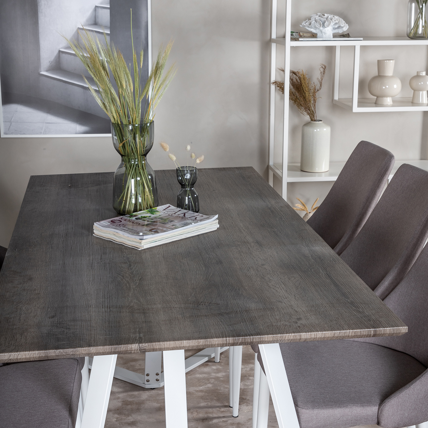 Matgrupp Venture Home Madde med 6 Laura Stolar Polyestertyg