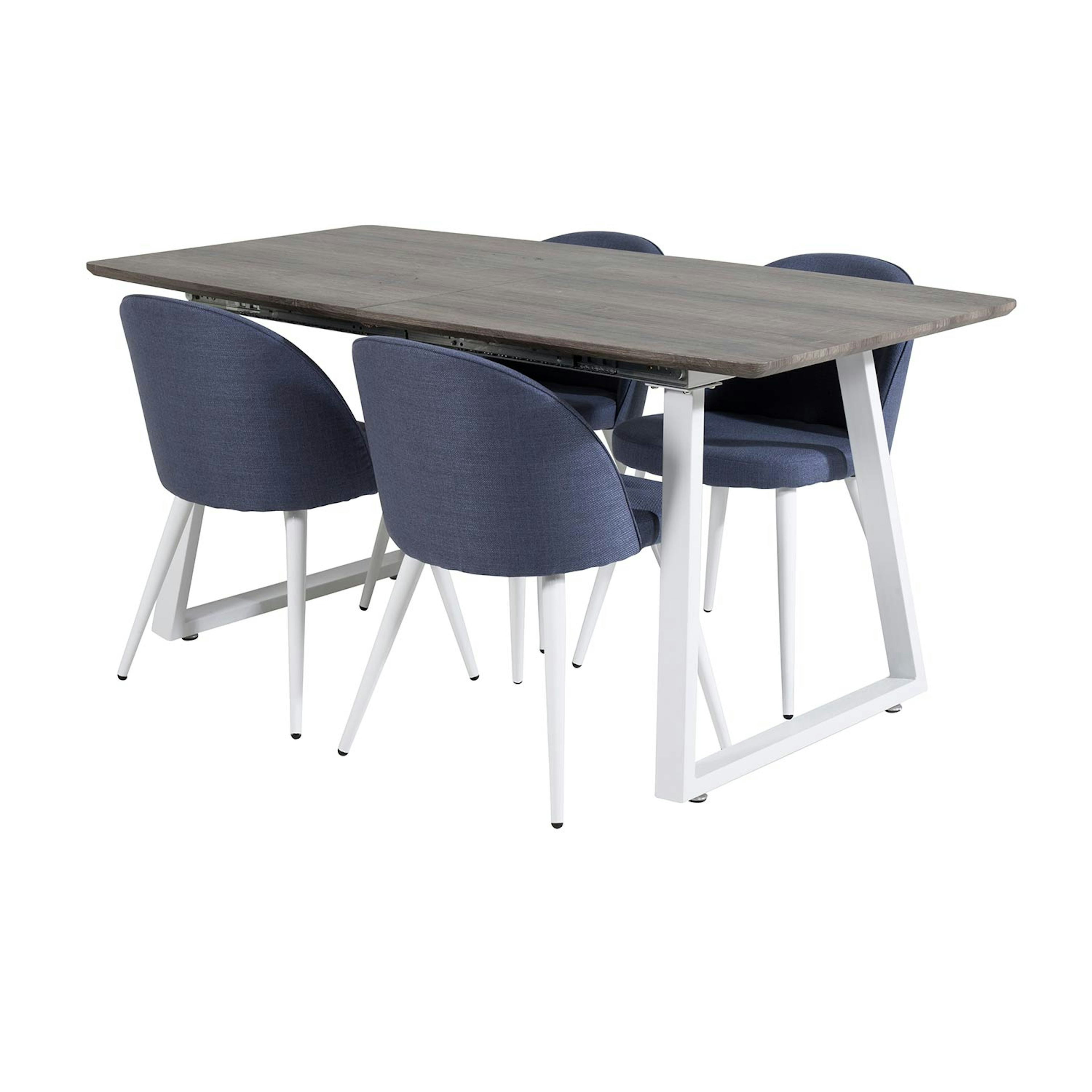 Matgrupp Venture Home Ina med 4 Valentina Stolar Polyestertyg