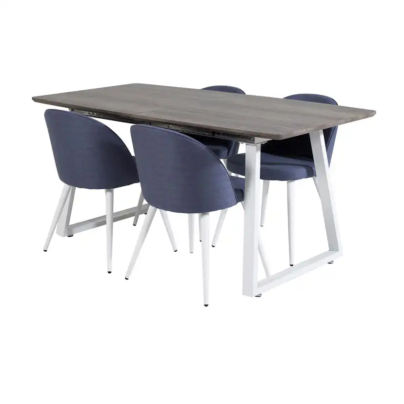 Matgrupp Venture Home Ina med 4 Valentina Stolar Polyestertyg