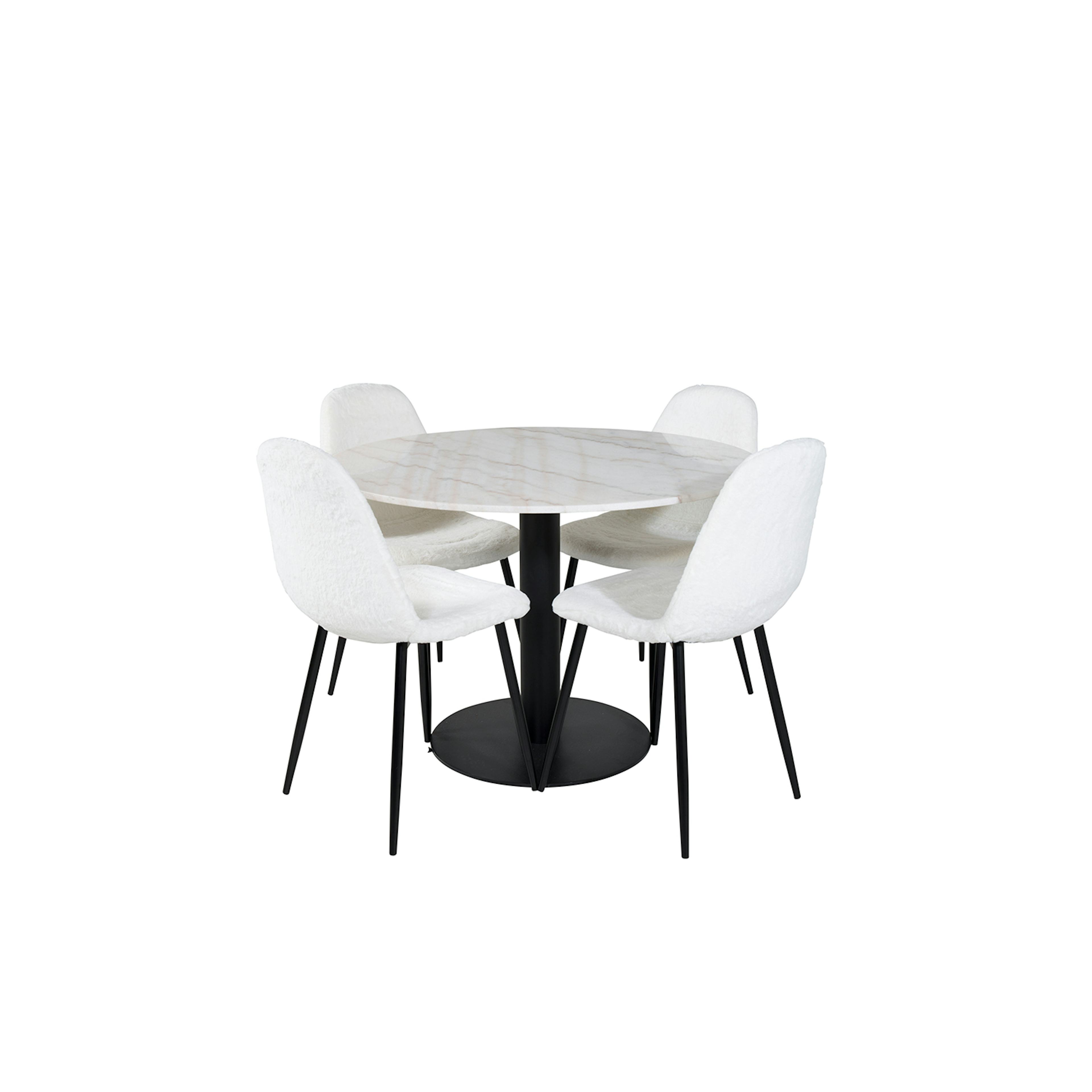 Matgrupp Venture Home Estelle med 4 Pooya Stolar PolyEstelletyg