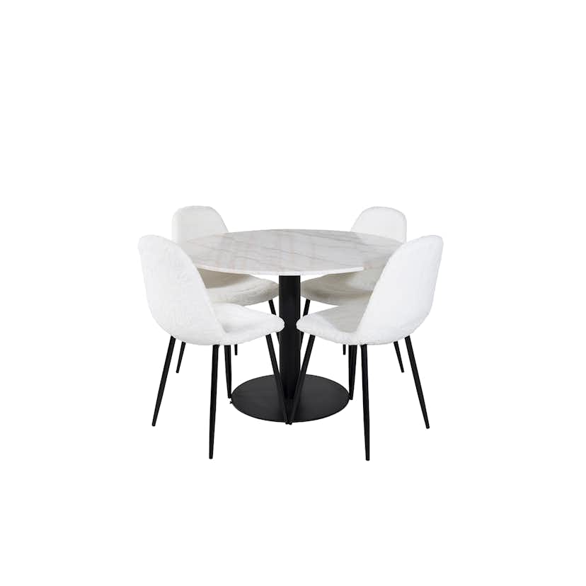 Matgrupp Venture Home Estelle med 4 Pooya Stolar PolyEstelletyg