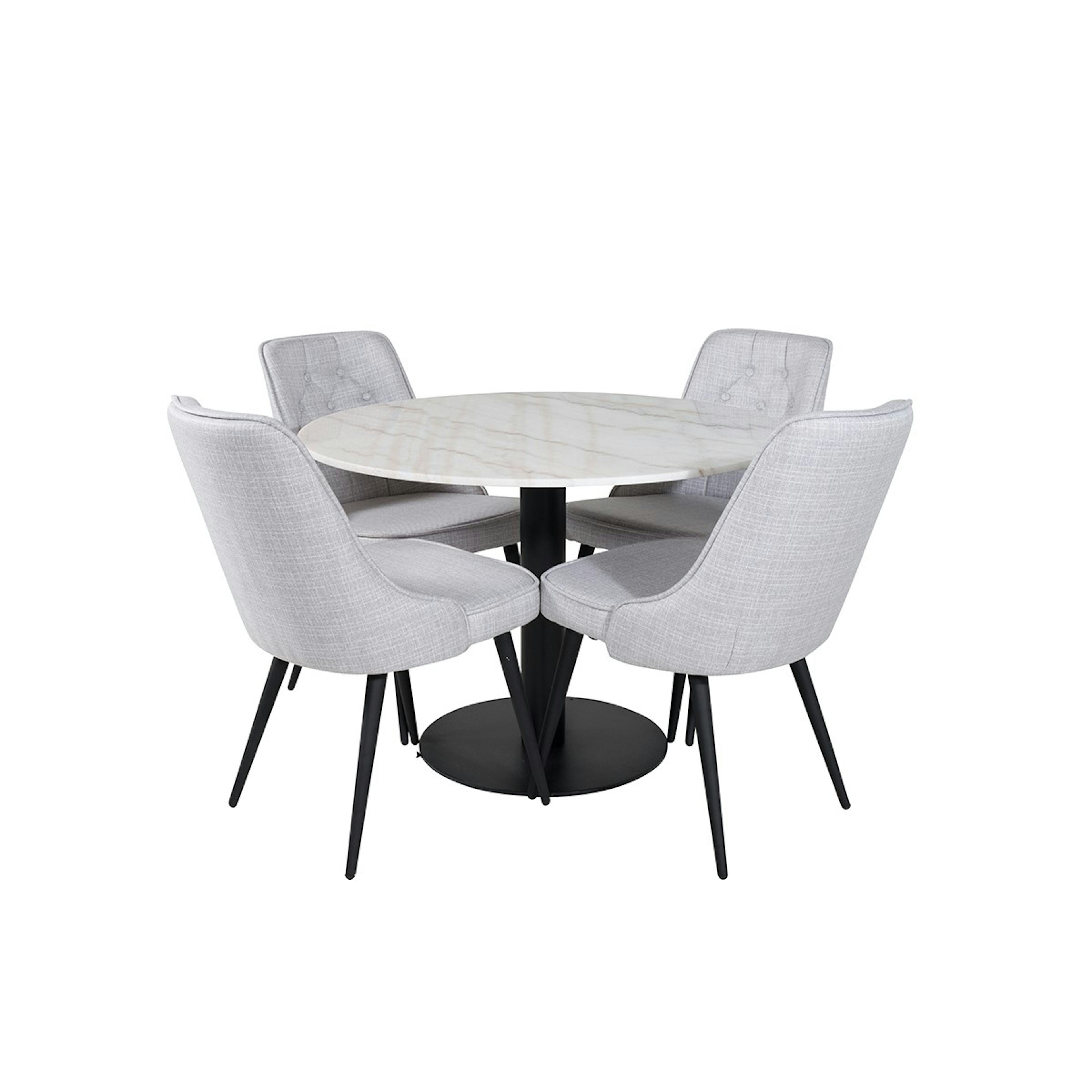 Matgrupp Venture Home Estelle med 4 Vera Stolar PolyEstelletyg