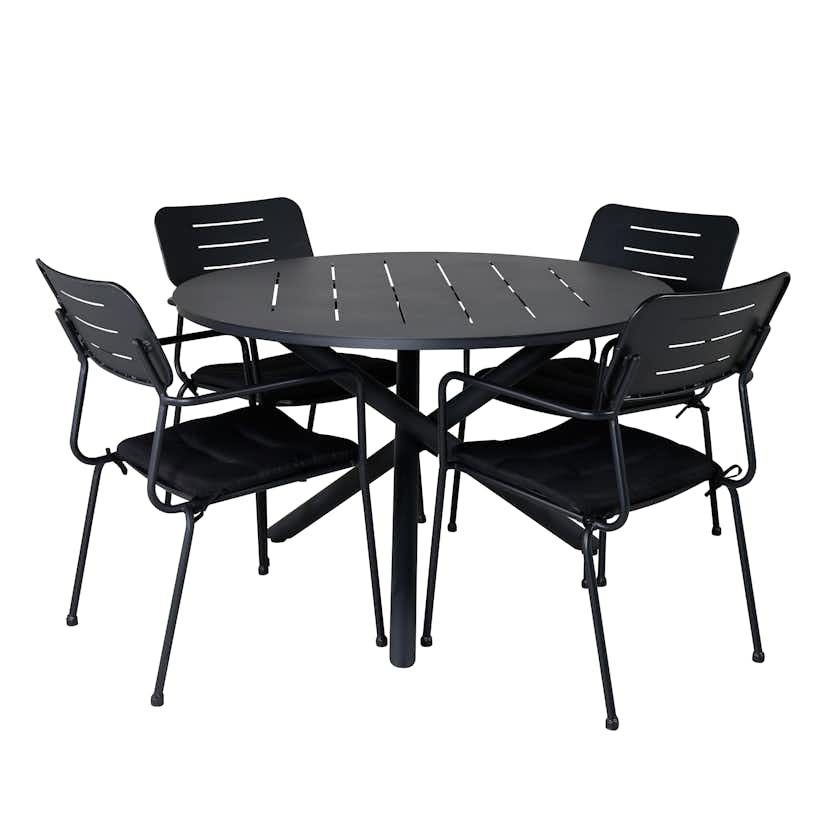 Matgrupp Venture Home Ande med 4 Nemo Matstolar