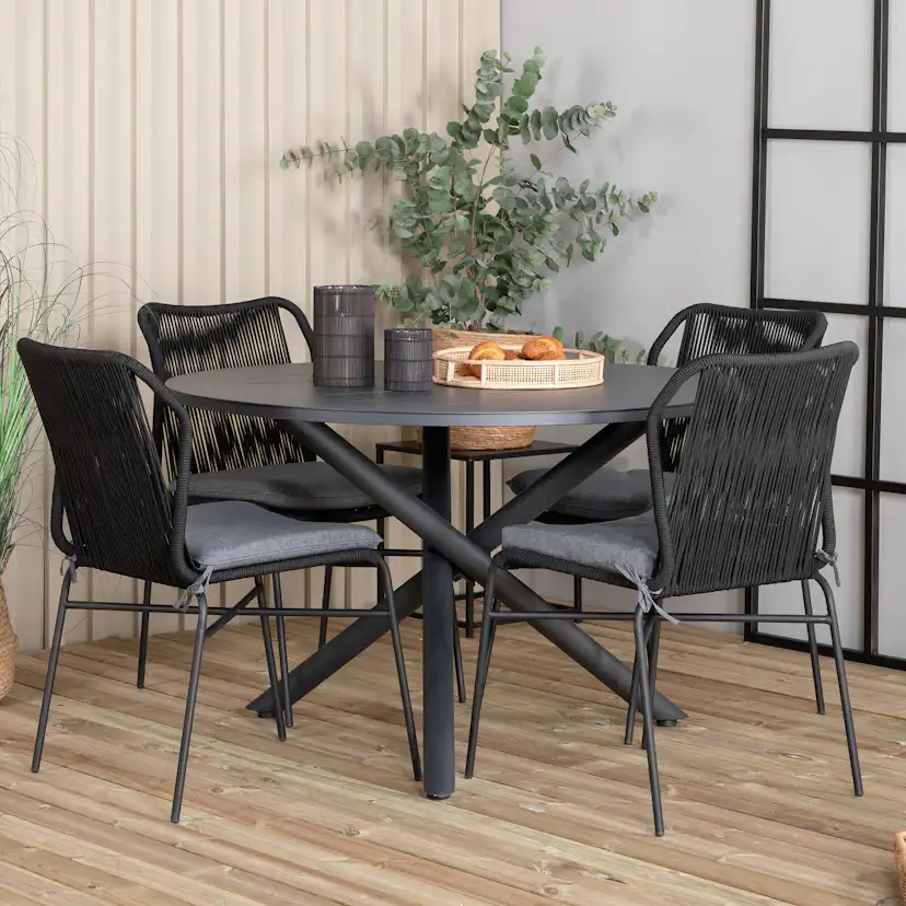 Matgrupp Venture Home Ande med 4 Julle Matstolar