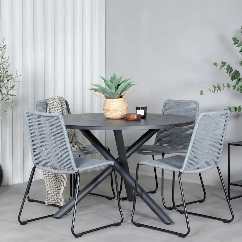 Matgrupp Venture Home Ande med 4 Minos Matstolar