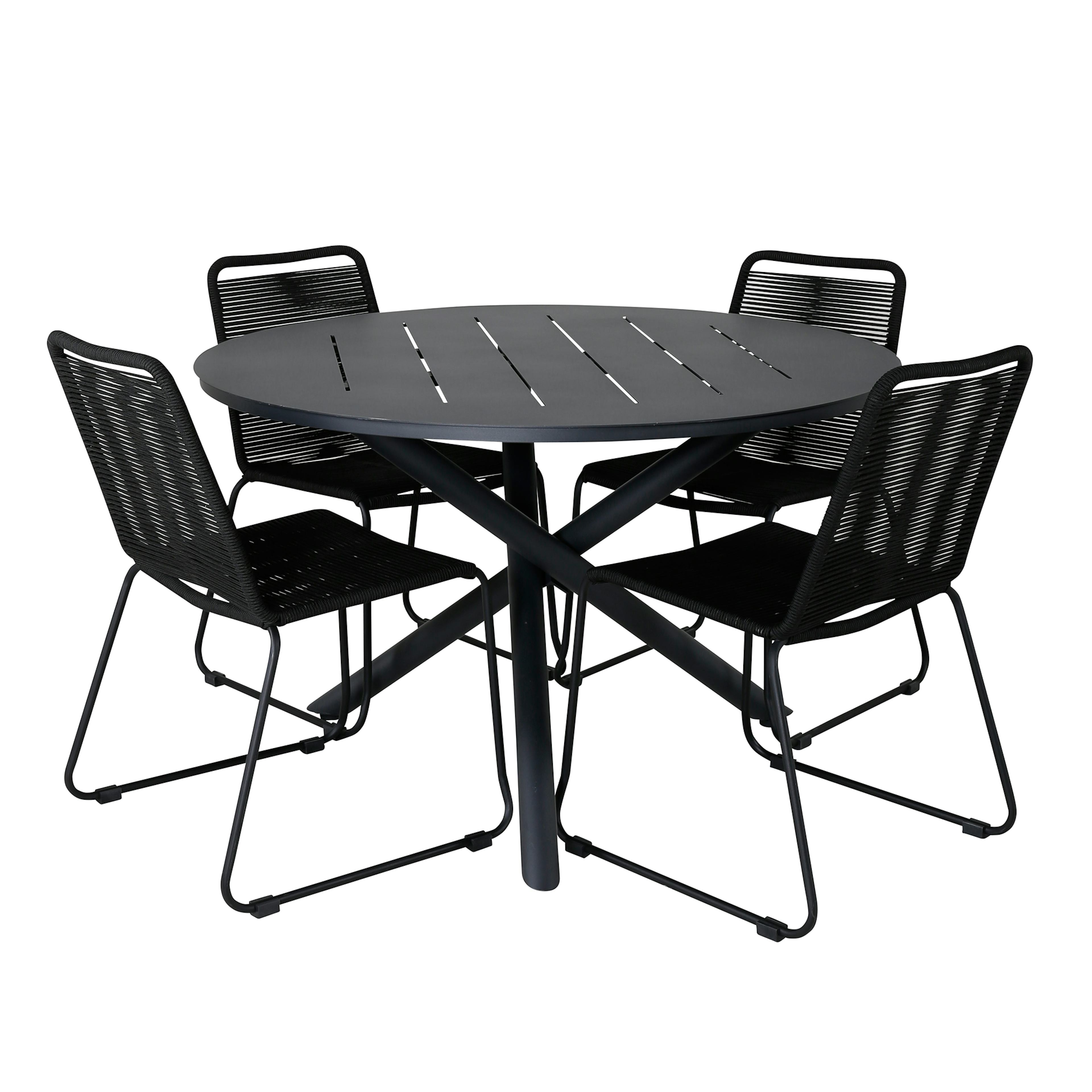 Matgrupp Venture Home Ande med 4 Minos Matstolar Stapelbar