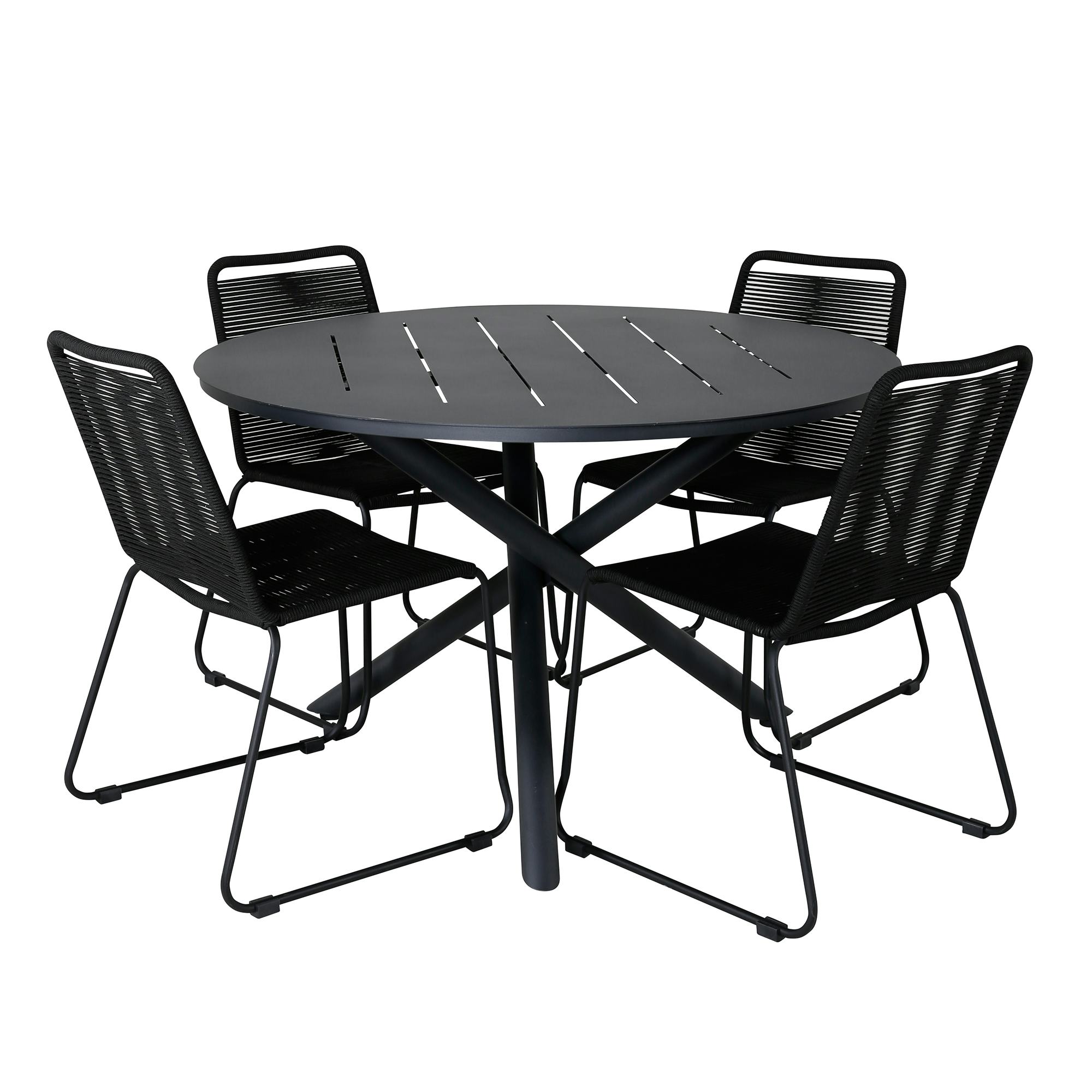 Matgrupp Venture Home Ande med 4 Minos Matstolar Stapelbar