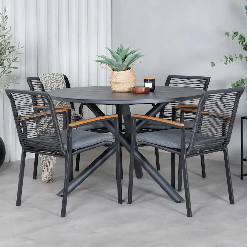 Matgrupp Venture Home Ande med 4 Darri Matstolar