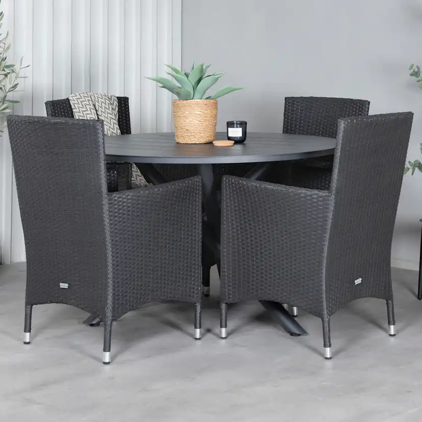 Matgrupp Venture Home Ande med 4 Moli Matstolar