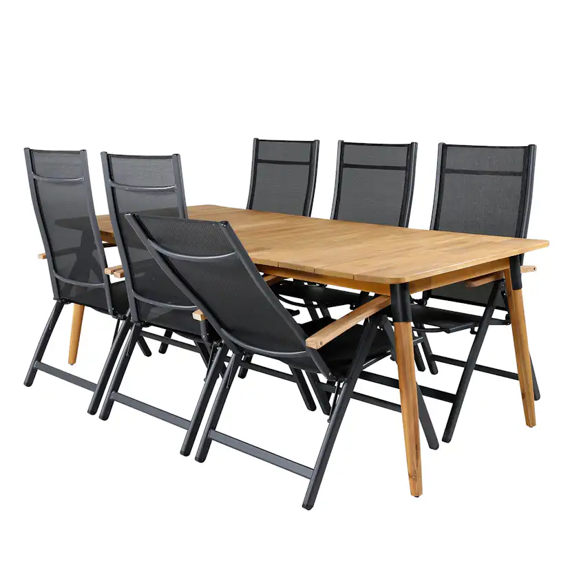 Matgrupp Utomhus Venture Home Julle med 6 Poda Trädgårdsstolar