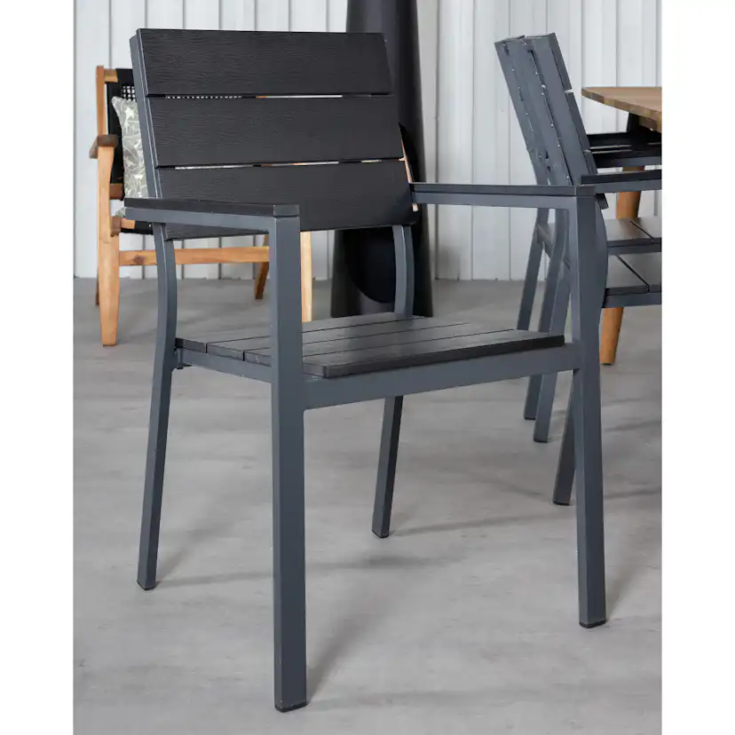 Matgrupp Utomhus Venture Home Julle med 6 Livia Trädgårdsstolar