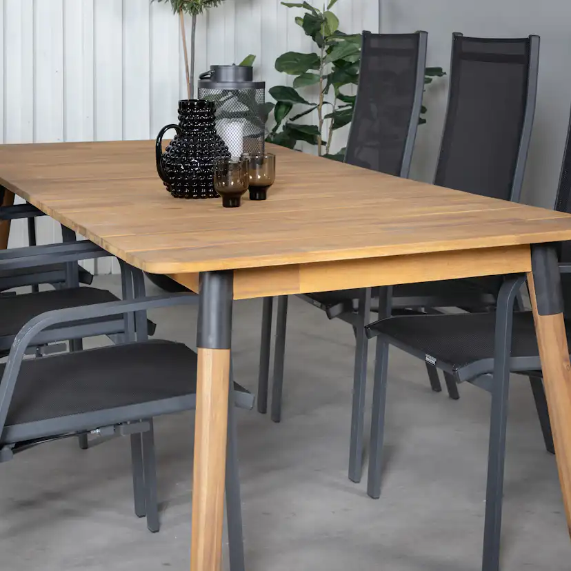 Matgrupp Utomhus Venture Home Julle med 6 Cubb Recliner Trädgårdsstolar