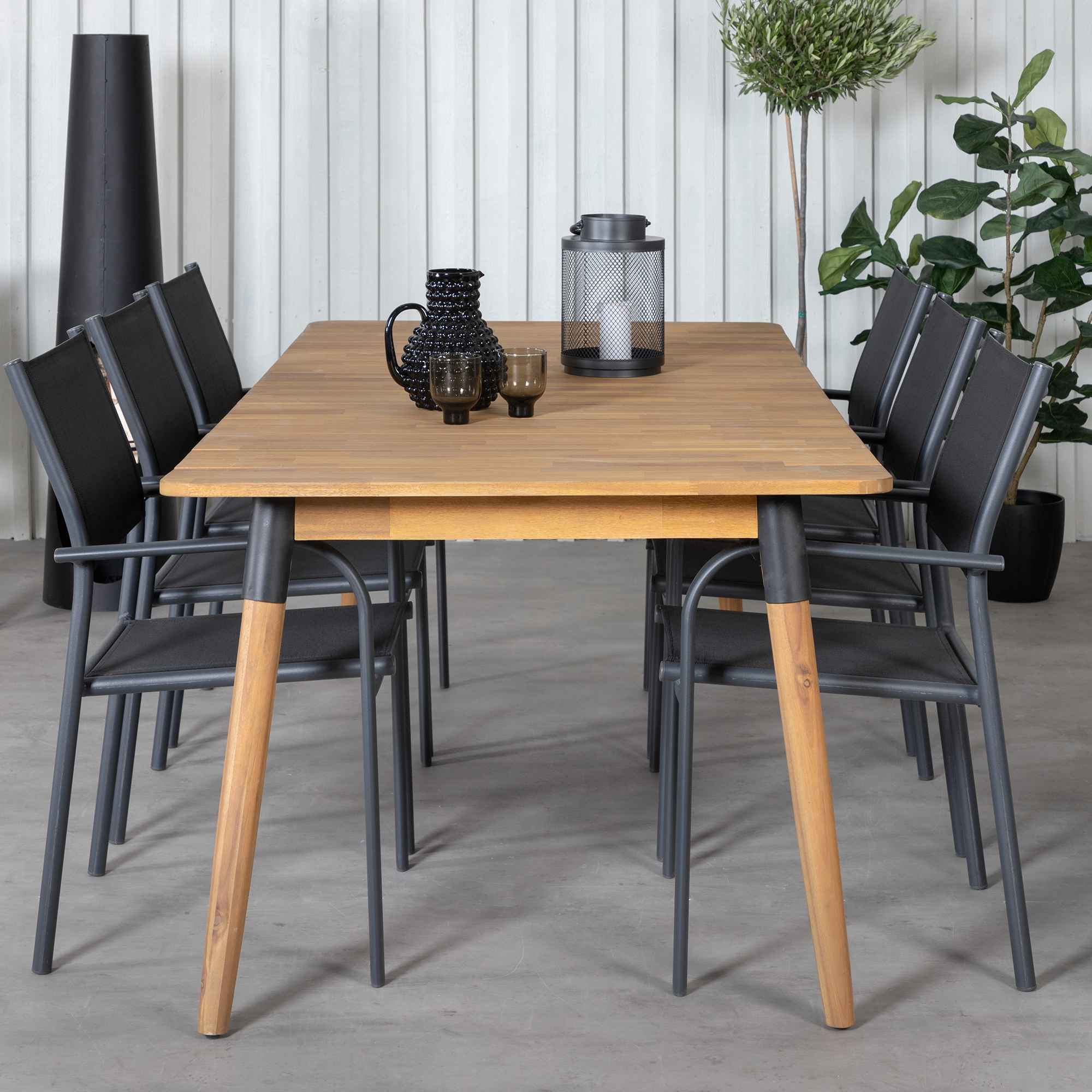 Matgrupp Utomhus Venture Home Julle med 6 Simba Trädgårdsstolar