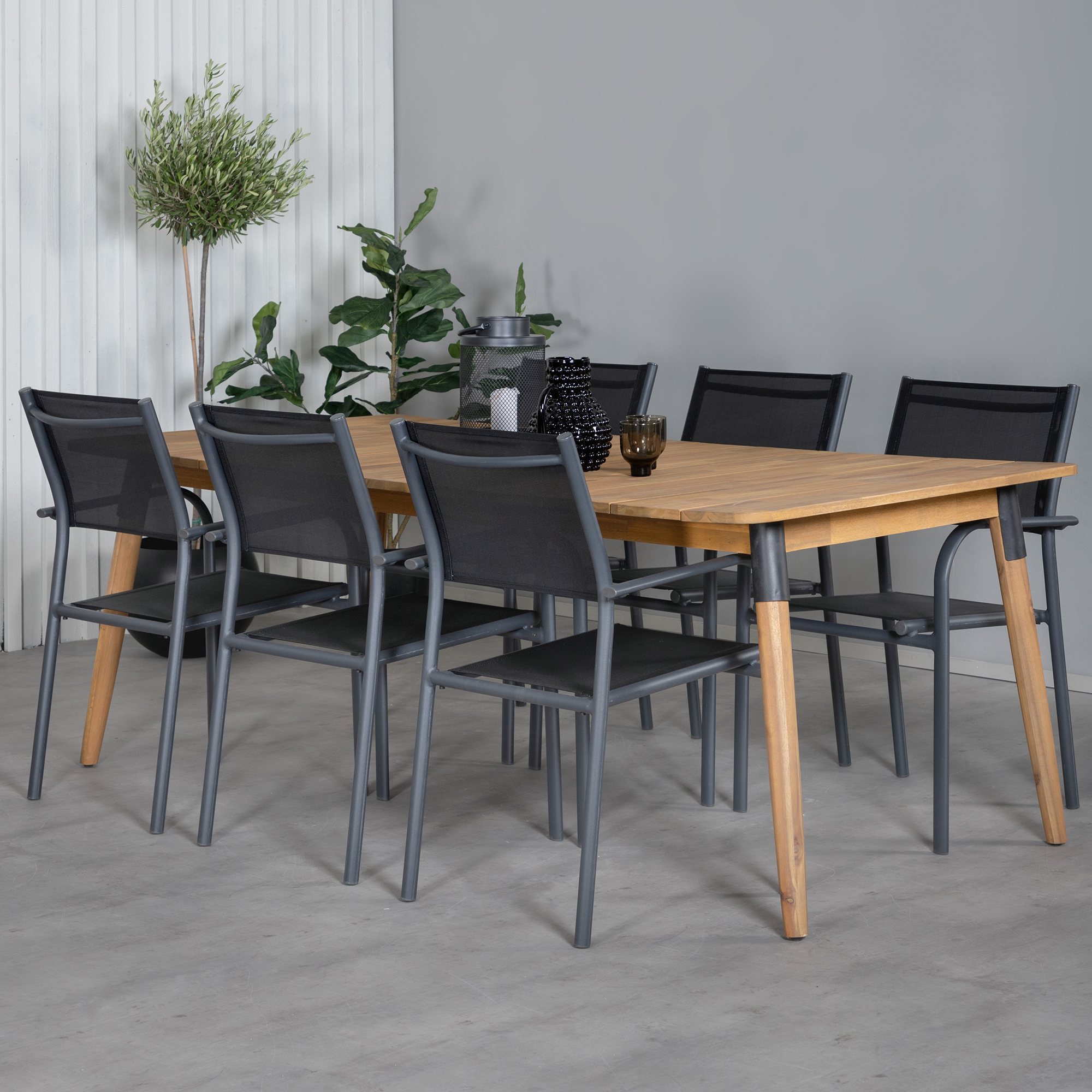 Matgrupp Utomhus Venture Home Julle med 6 Simba Trädgårdsstolar