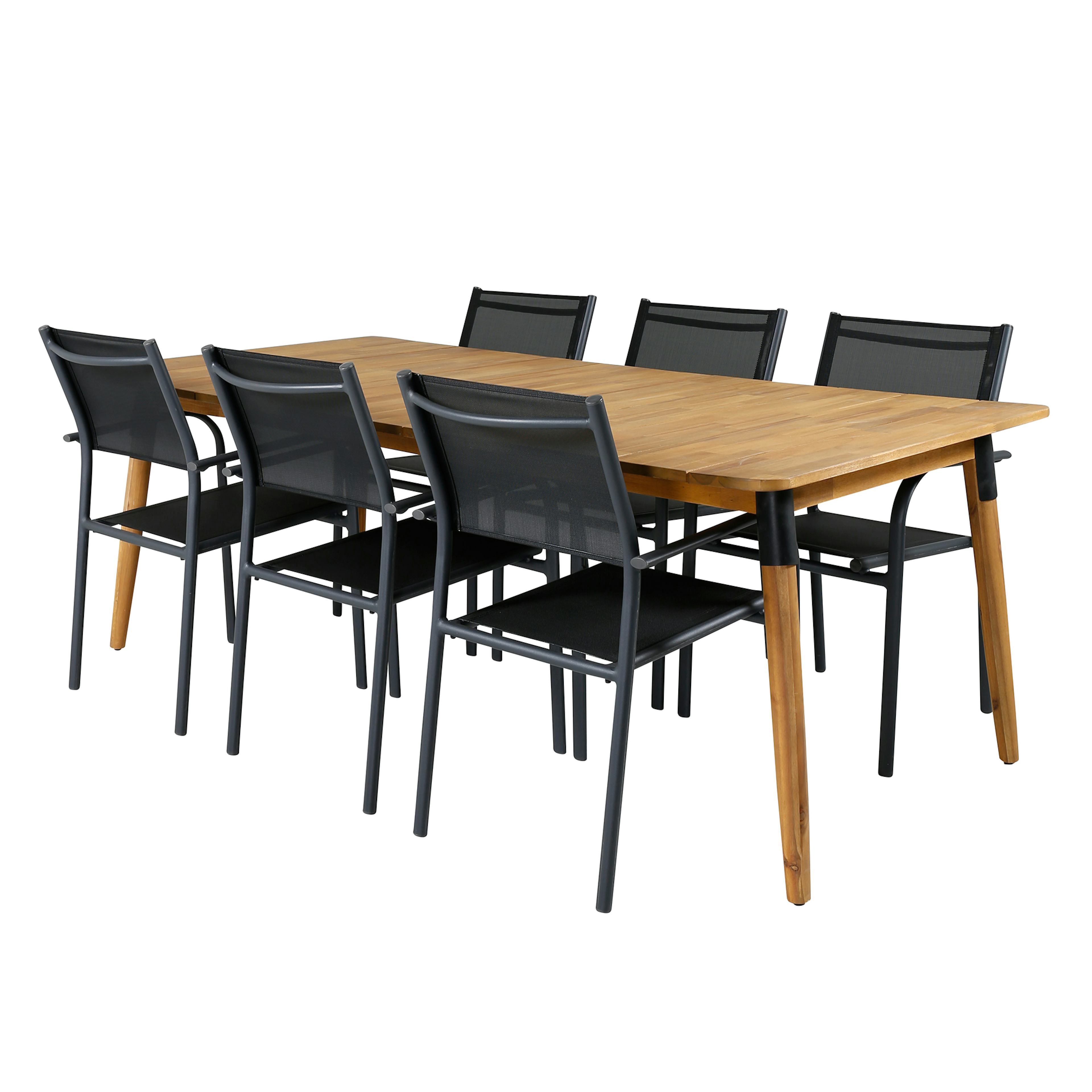 Matgrupp Utomhus Venture Home Julle med 6 Simba Trädgårdsstolar