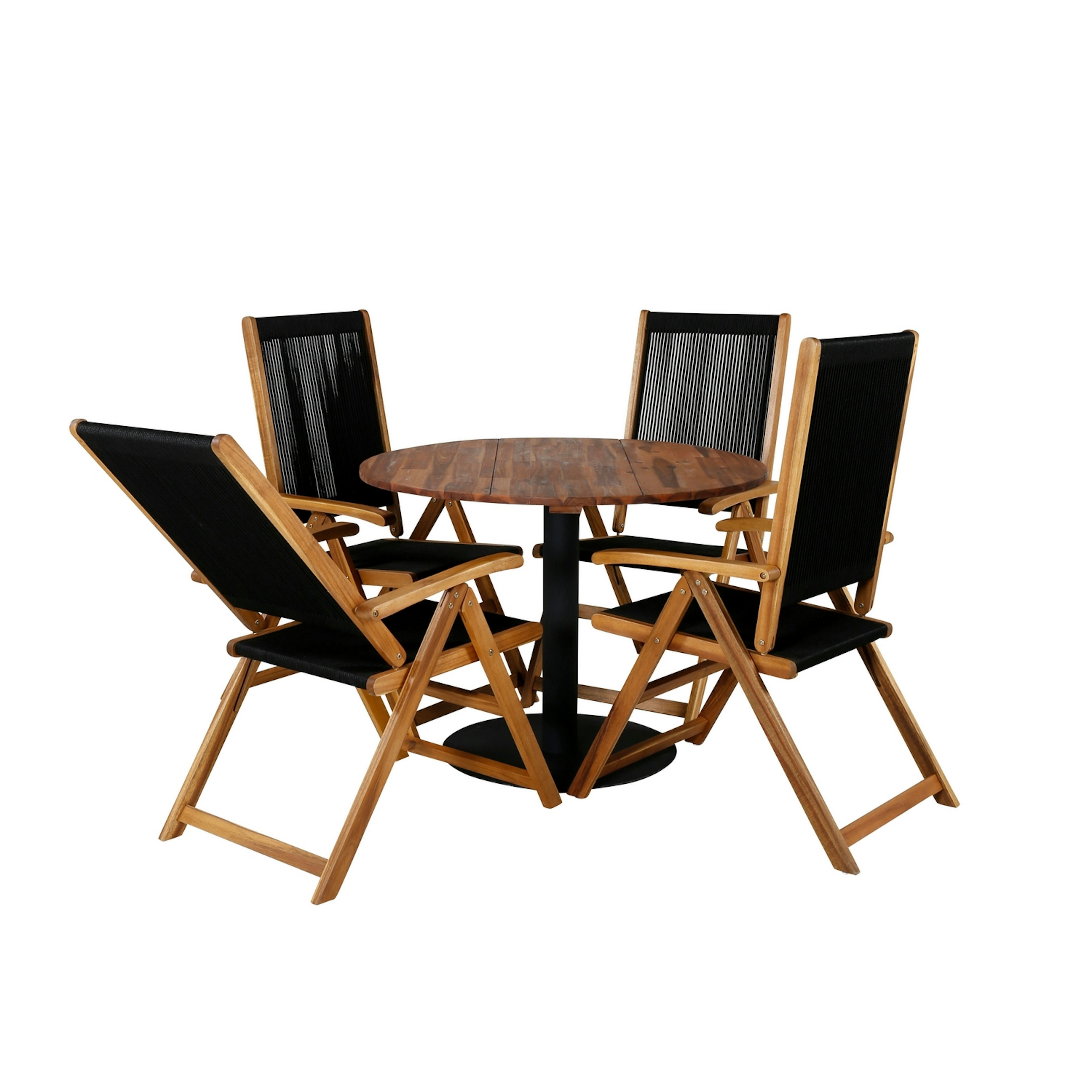 Matgrupp Venture Home Canne med 4 Jimbo Vikbara Matstolar