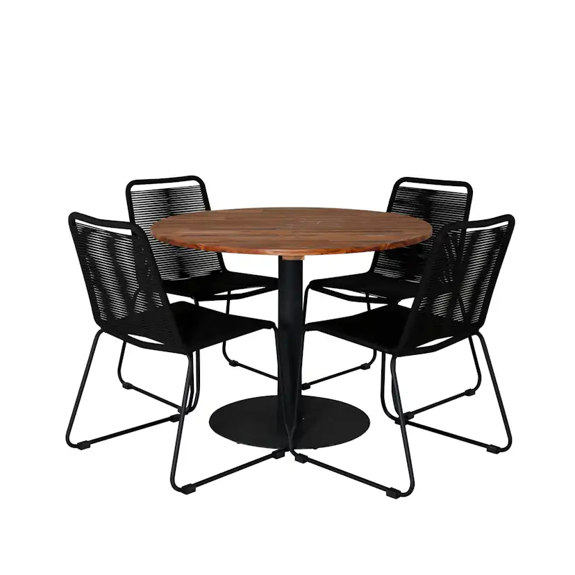 Matgrupp Venture Home Cot med 4 Lindos Stolar