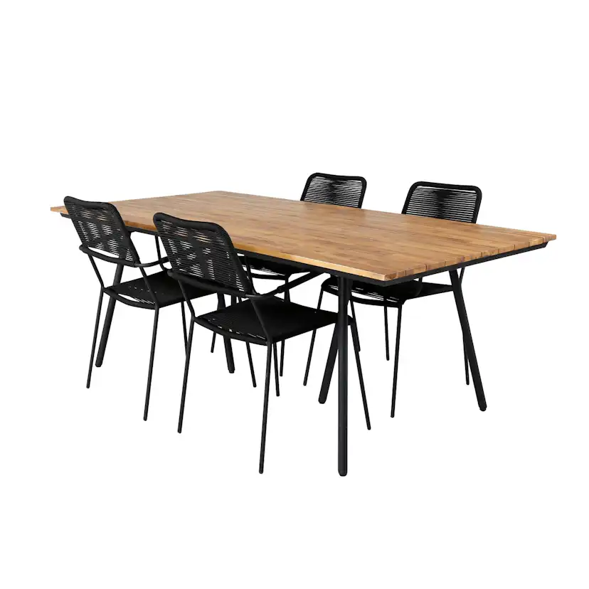 Matgrupp Venture Home Chane med 4 Lumi Matstolar