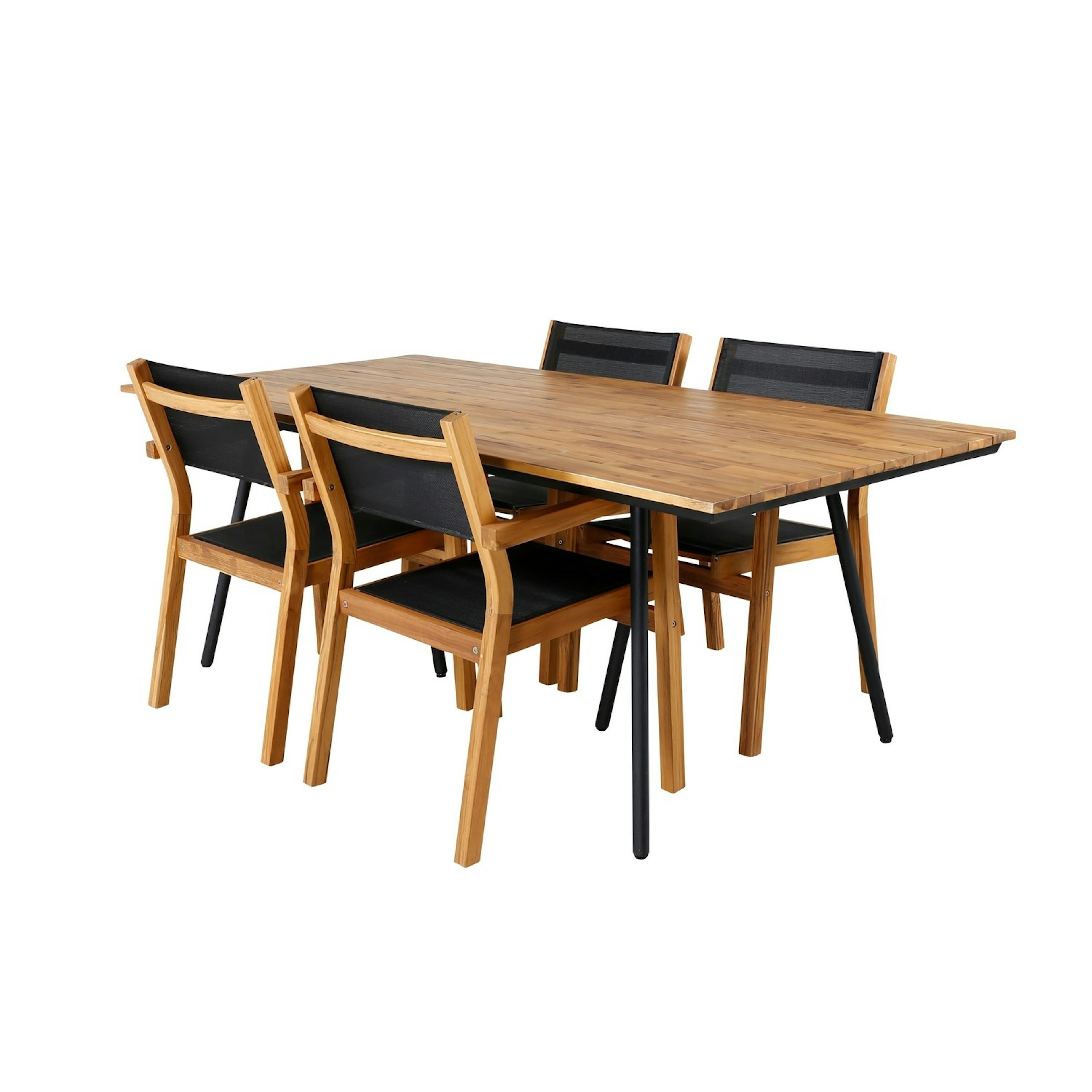 Matgrupp Venture Home Chane med 4 Vum Stapelbara Matstolar