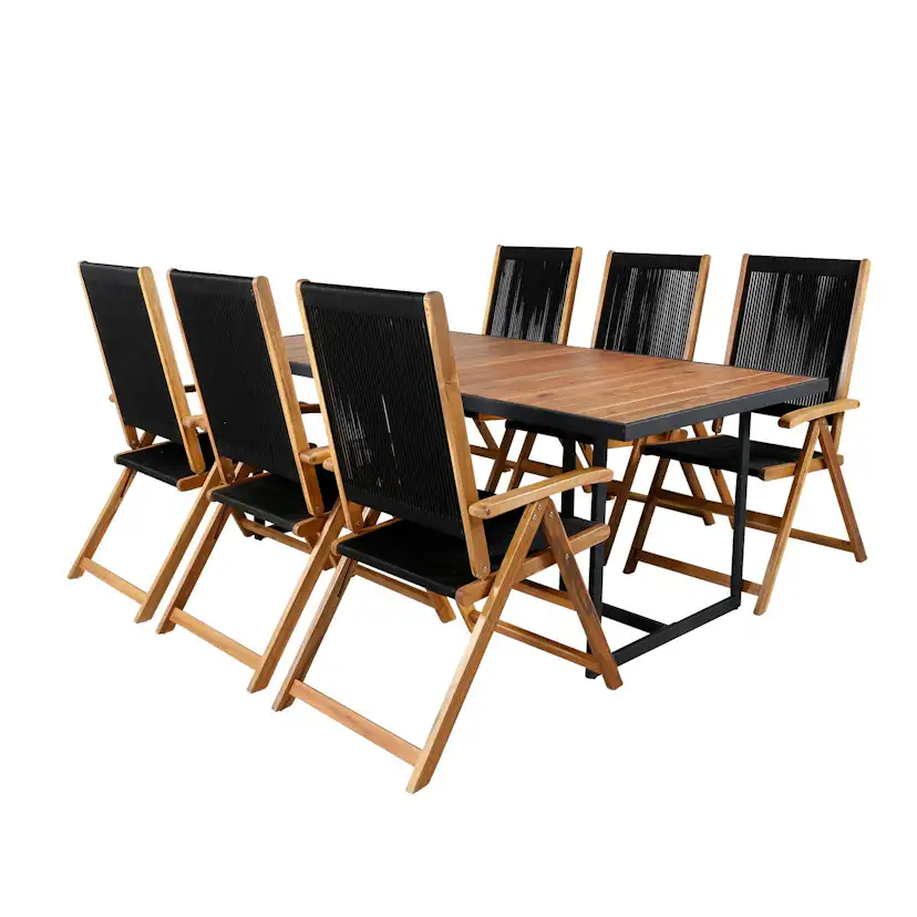 Matgrupp Venture Home King med 6 Lumi Vikbara Matstolar