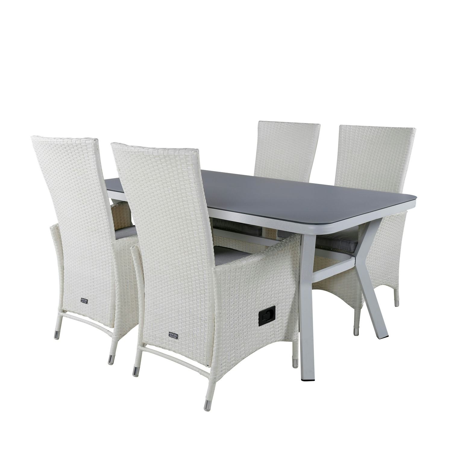 Matgrupp Utomhus Venture Home Vyn med 4 Pam Trädgårdsstolar