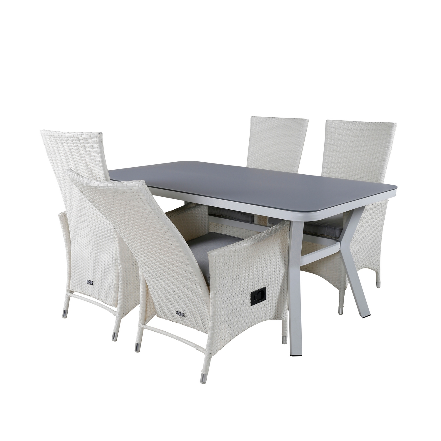 Matgrupp Utomhus Venture Home Vyn med 4 Pam Trädgårdsstolar