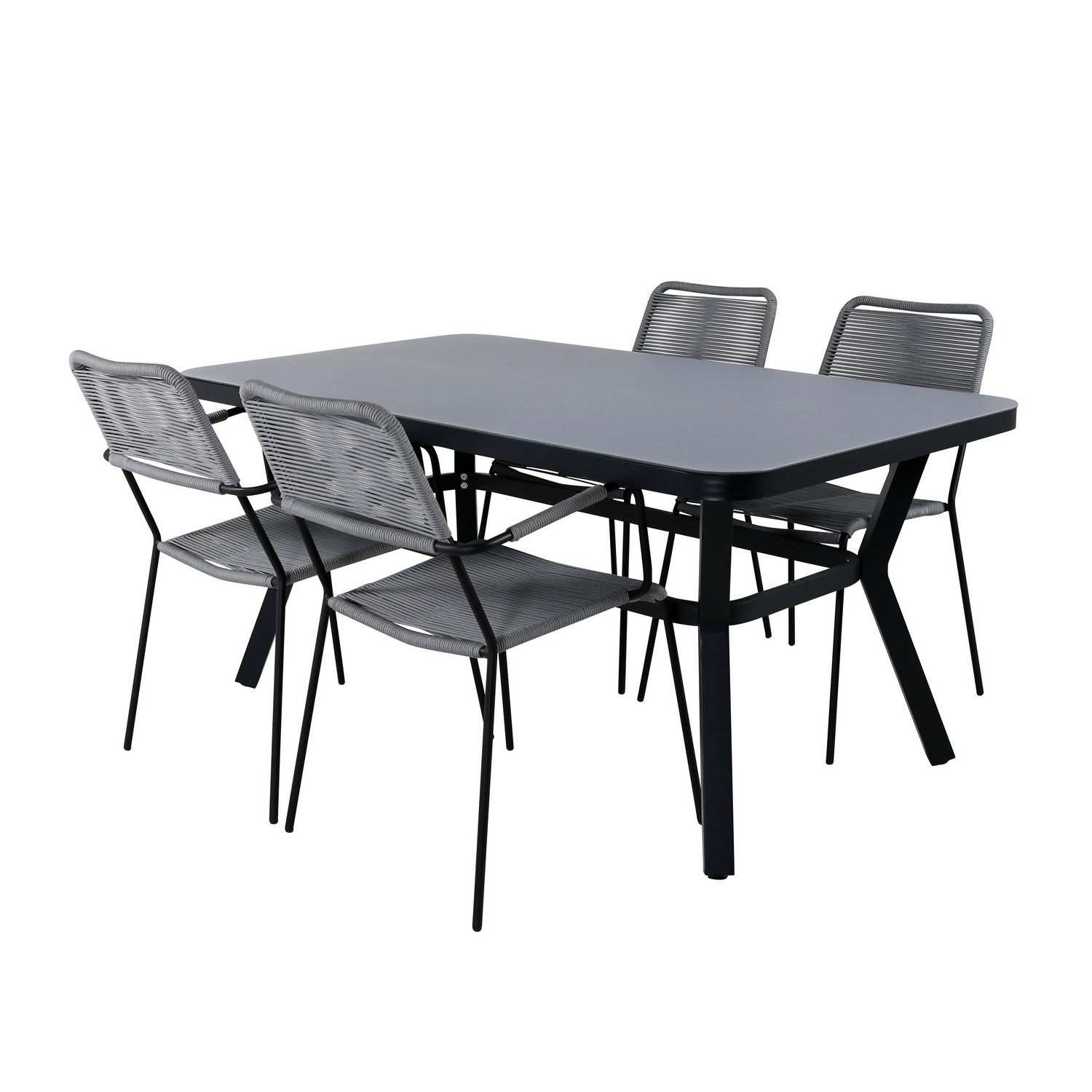 Matgrupp Utomhus Venture Home Vyn med 4 Lumi Trädgårdsstolar