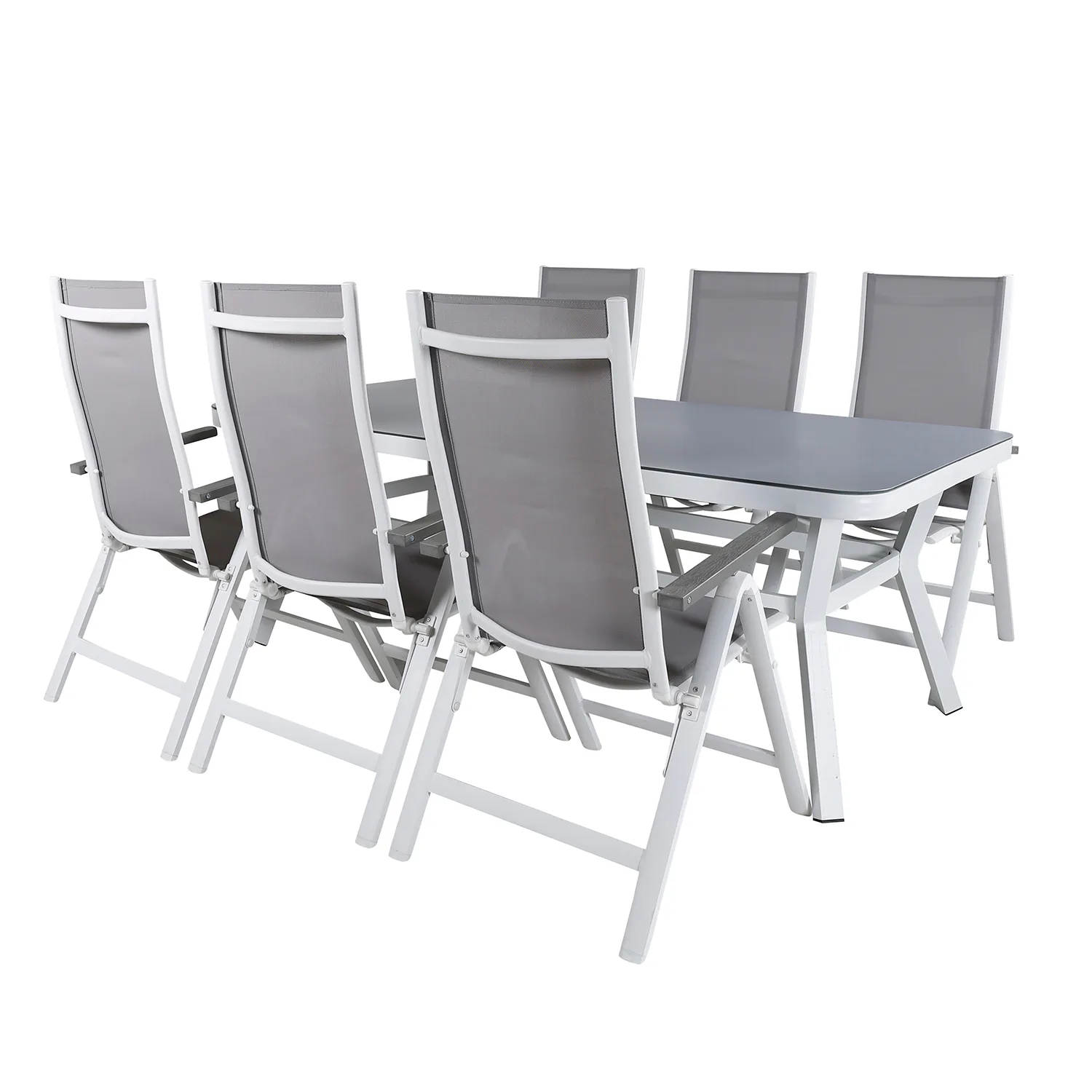 Matgrupp Utomhus Venture Home Virya 160x90 med 6 Albany PositionsTrädgårdsstolar