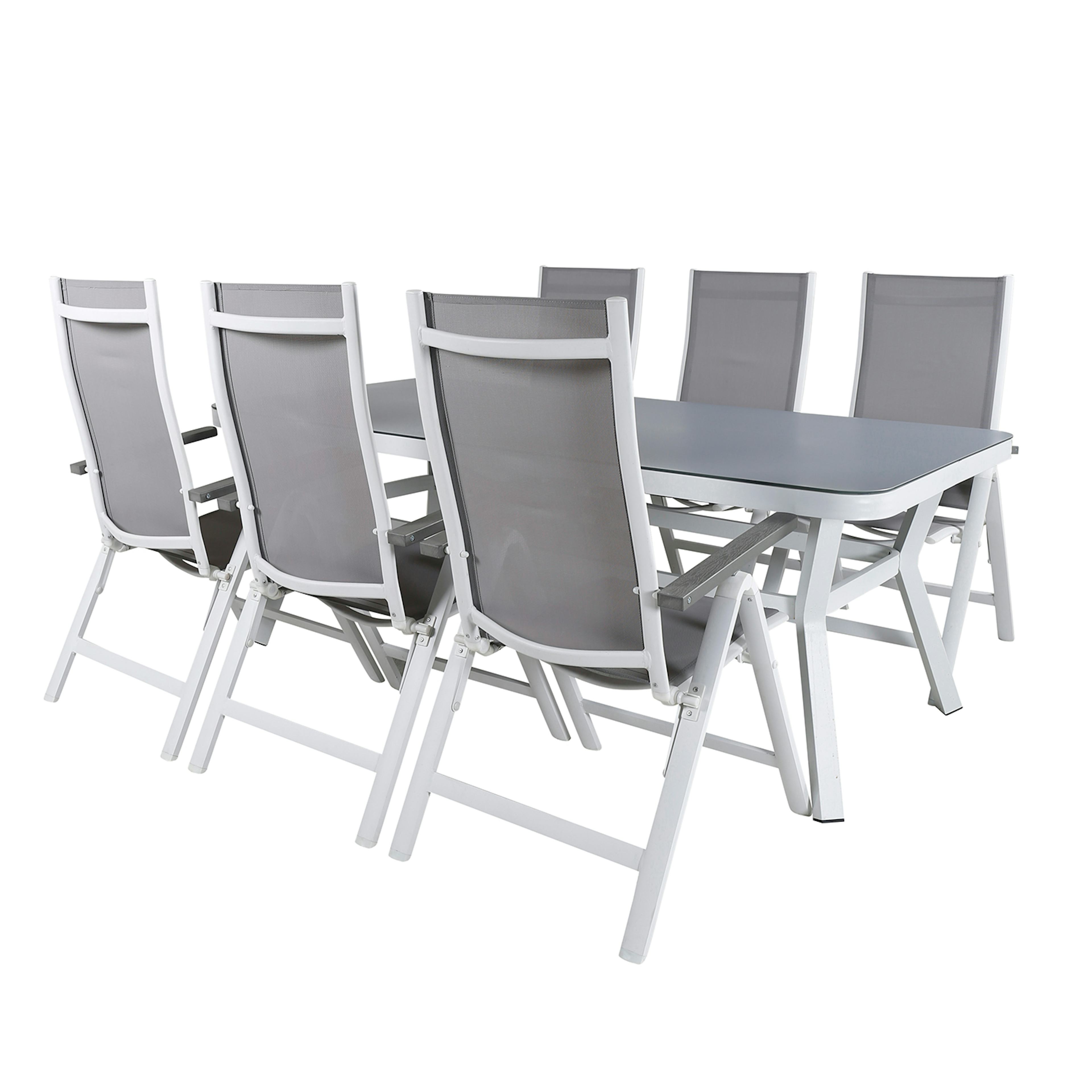 Matgrupp Utomhus Venture Home Virya 160x90 med 6 Albany PositionsTrädgårdsstolar