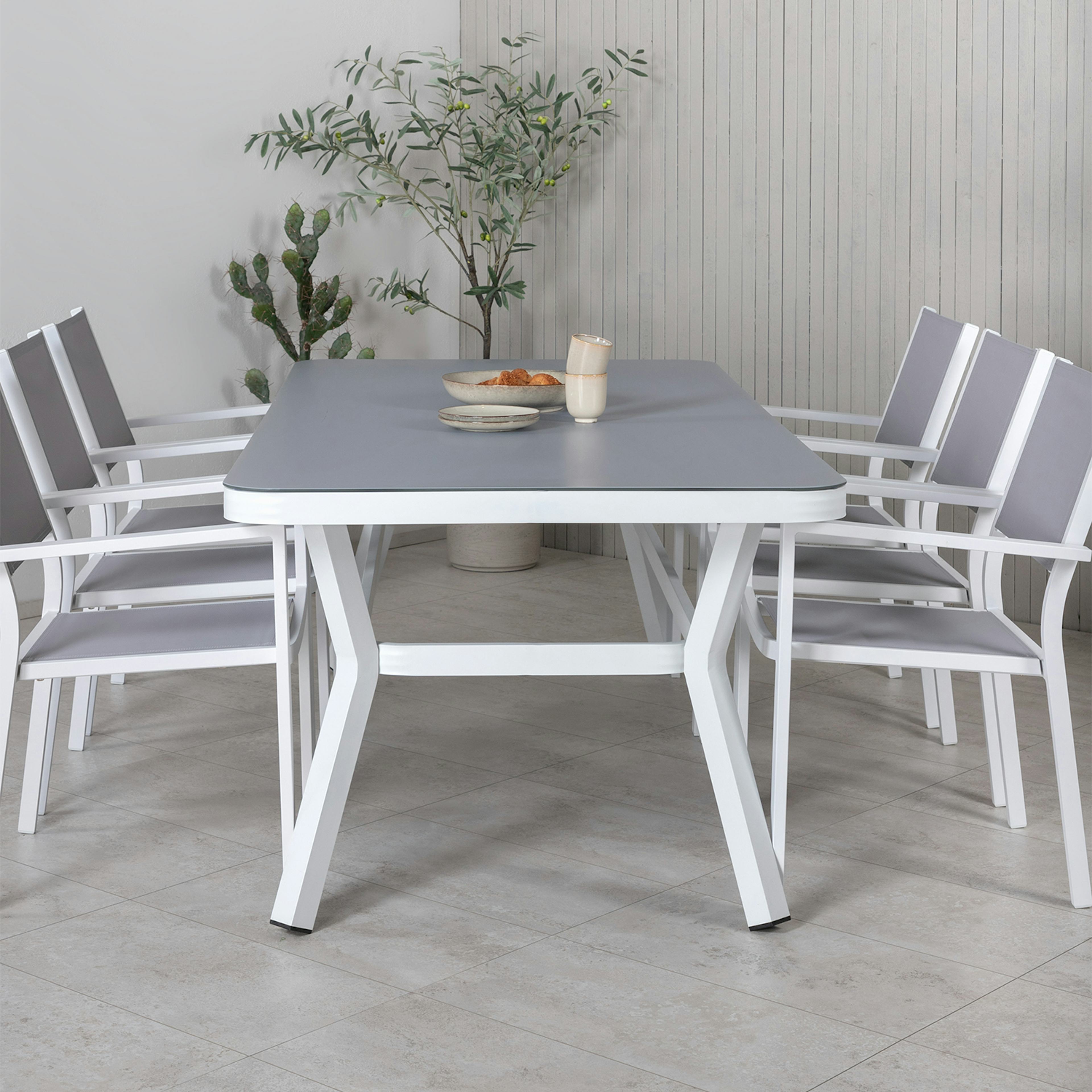 Matgrupp Venture Home Virya 160x90 med 6 Copacabana Stapelstolar