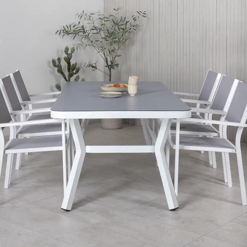 Matgrupp Venture Home Virya 160x90 med 6 Copacabana Stapelstolar