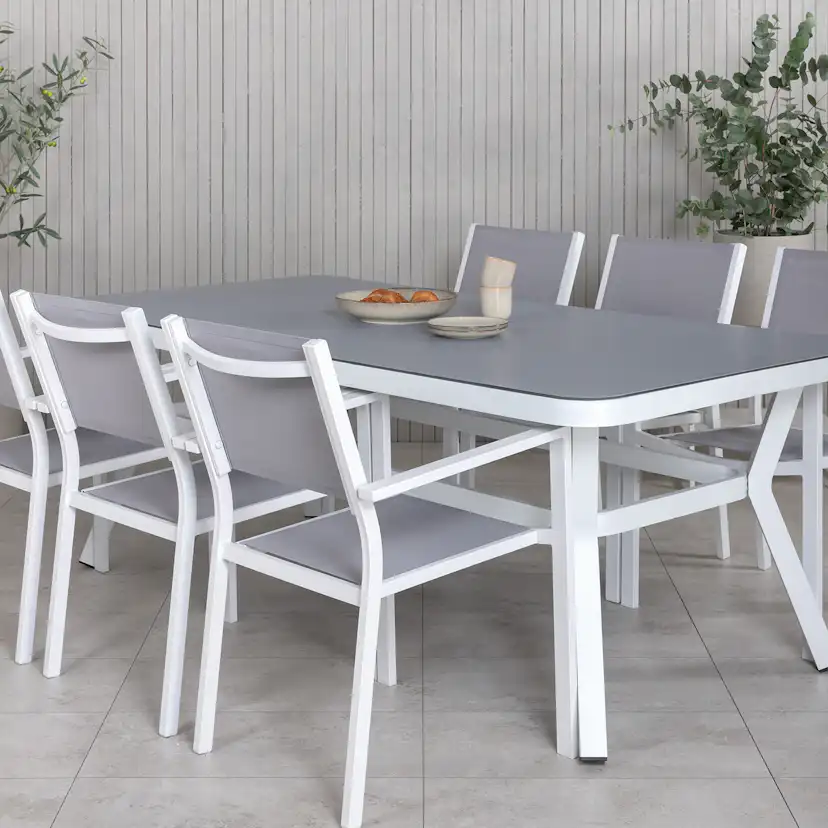 Matgrupp Venture Home Virya 160x90 med 6 Copacabana Stapelstolar