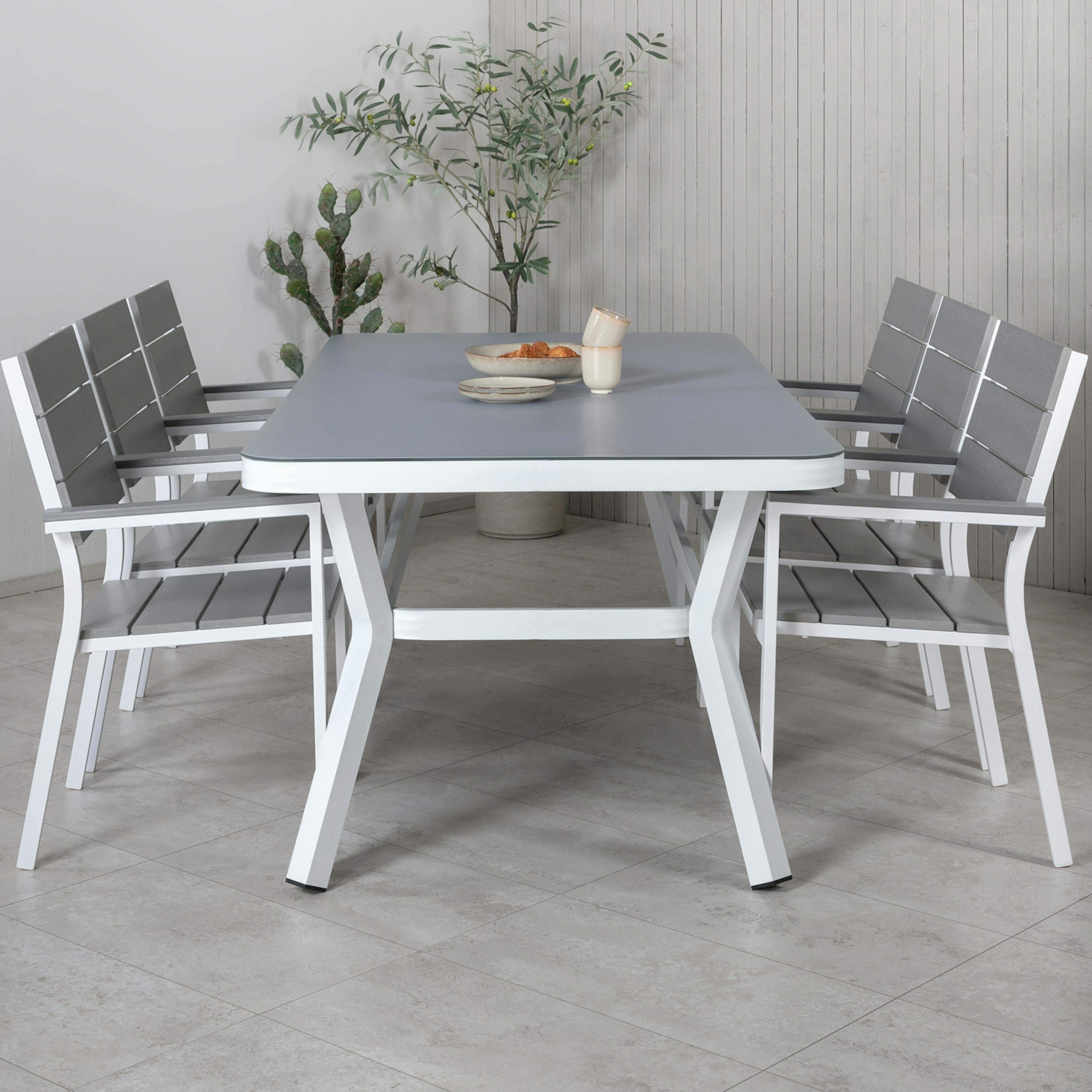 Matgrupp Utomhus Venture Home Virya 160x90 med 6 Levels StapelTrädgårdsstolar