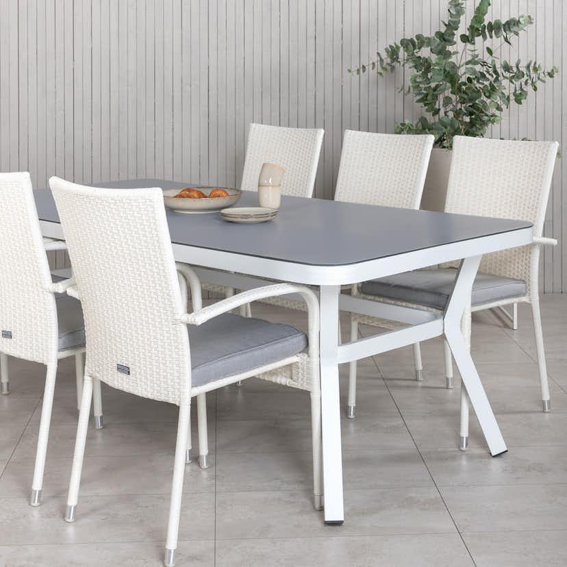 Matgrupp Venture Home Virya 160x90 med 6 Anna Matstolar