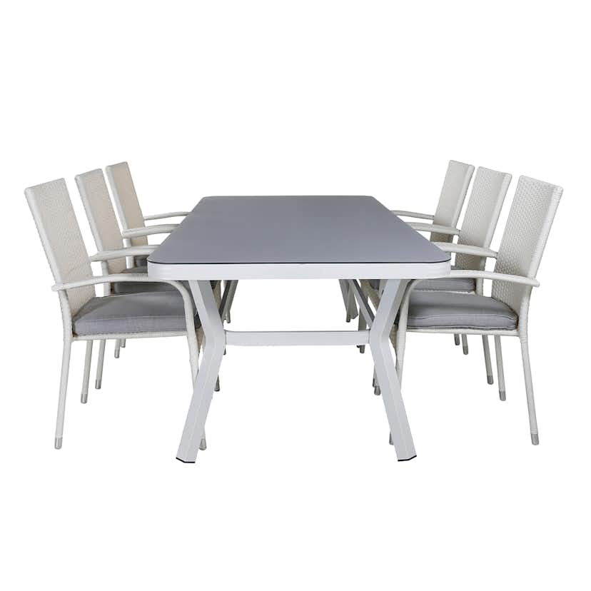 Matgrupp Venture Home Virya 160x90 med 6 Anna Matstolar