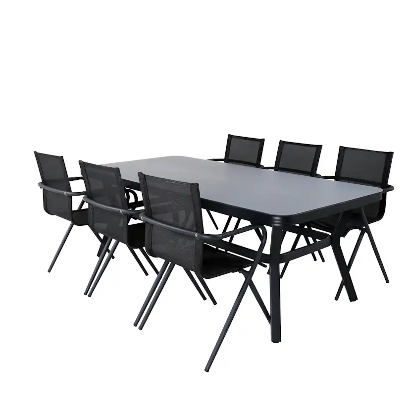 Matgrupp Venture Home Vyn med 6 Anve Matstolar