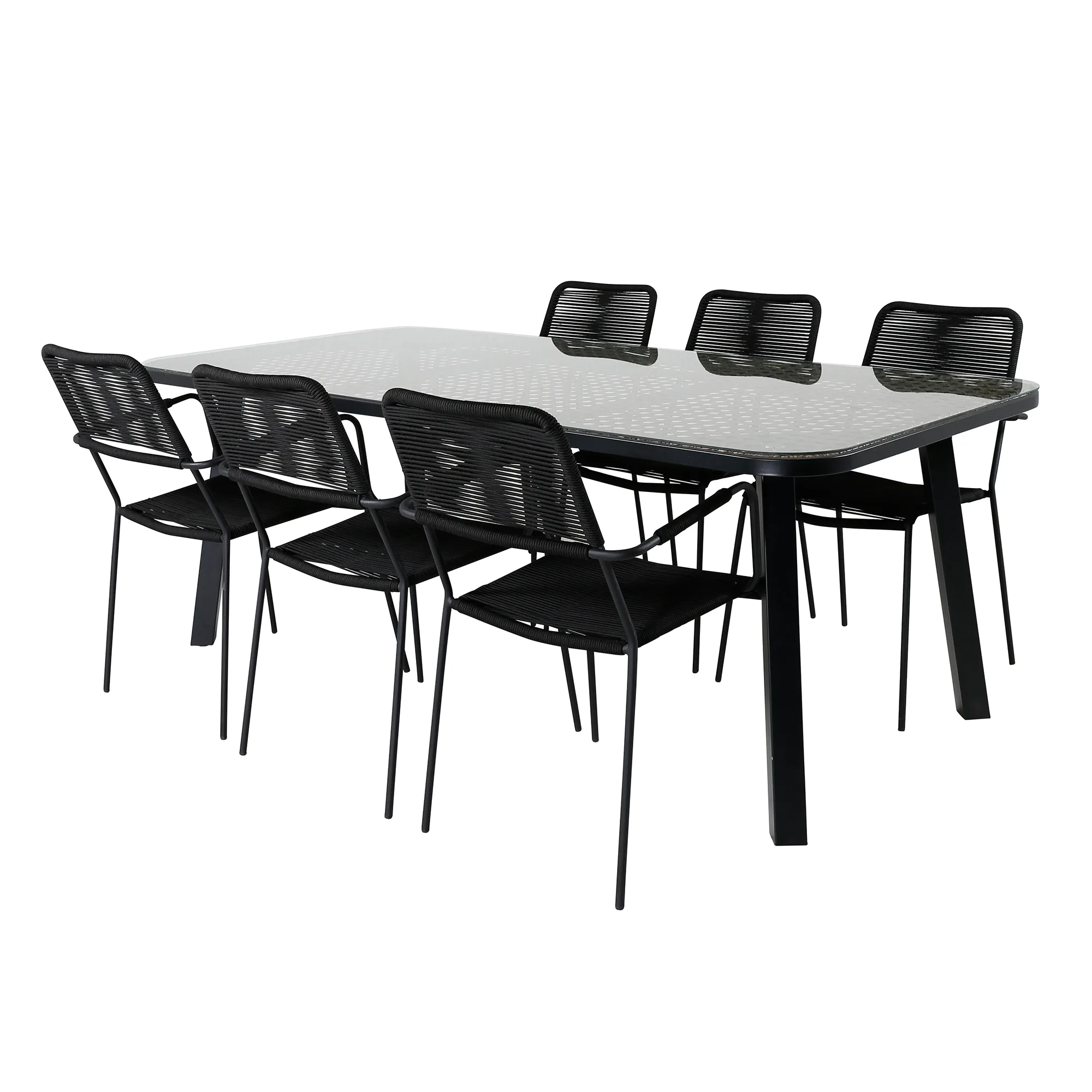 Matgrupp Venture Home Peoria med 6 Leon Matstolar