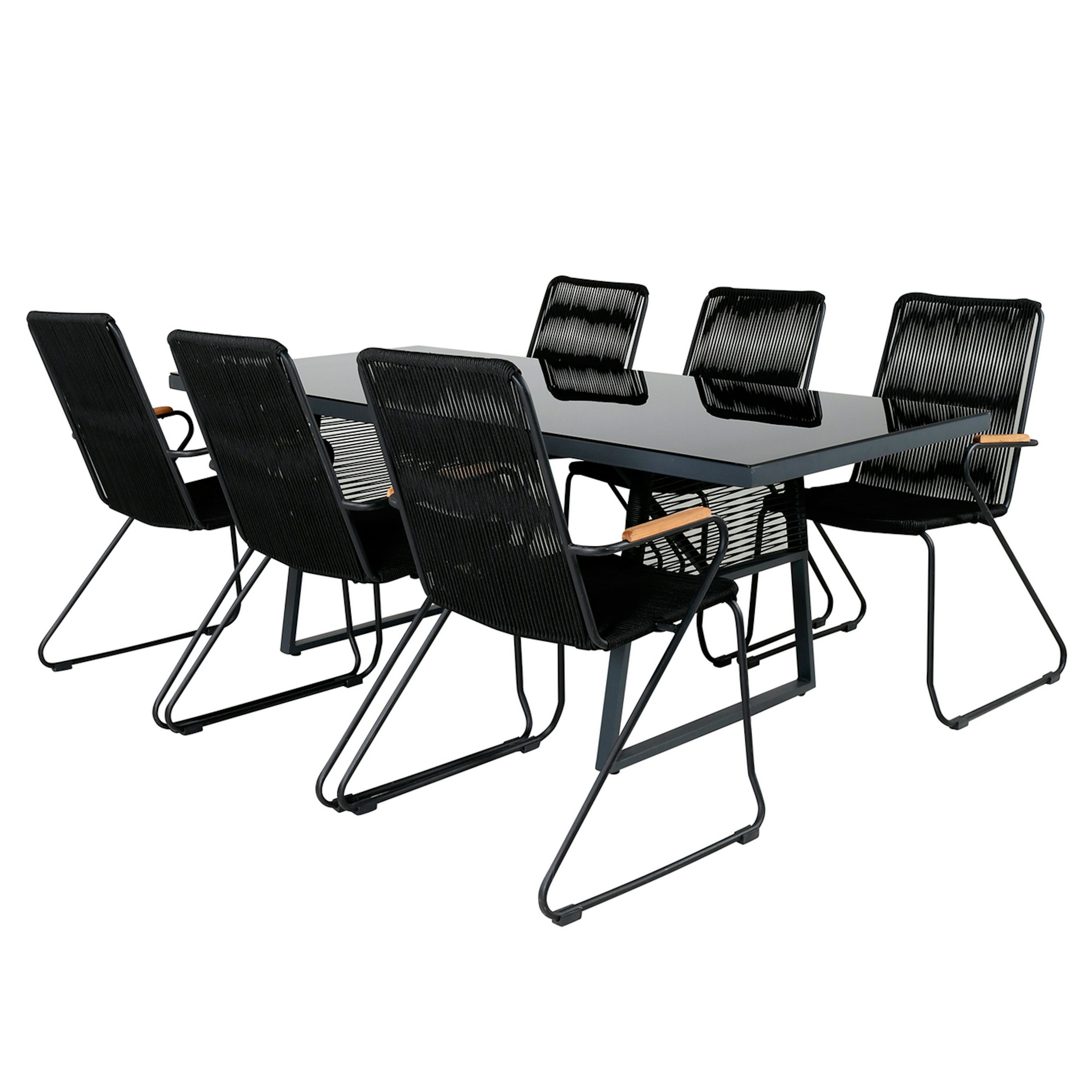 Matgrupp Venture Home Douglas med 6 Berfin Matstolar