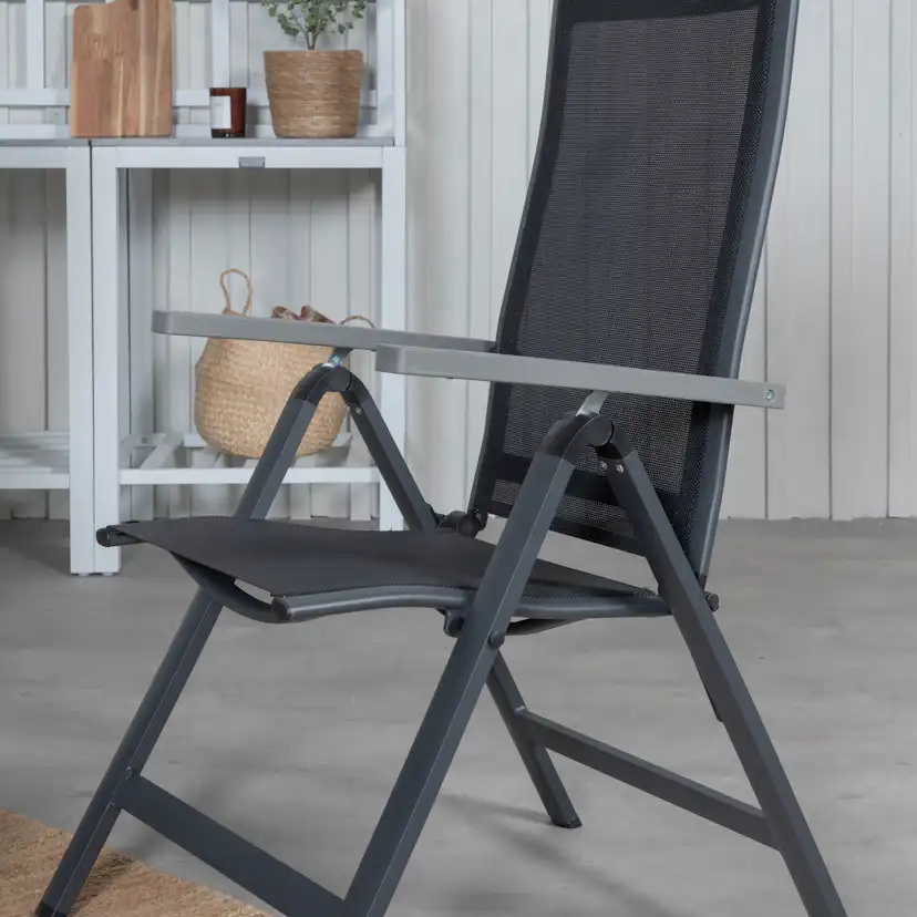 Matgrupp Venture Home Lova 224 Svart med 6 Aleyna Positionsstolar