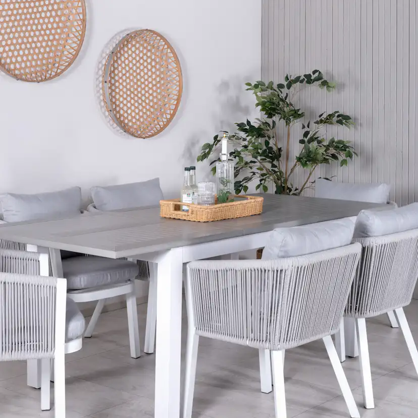 Matgrupp Venture Home Aleyna med 6 Virya Matstolar