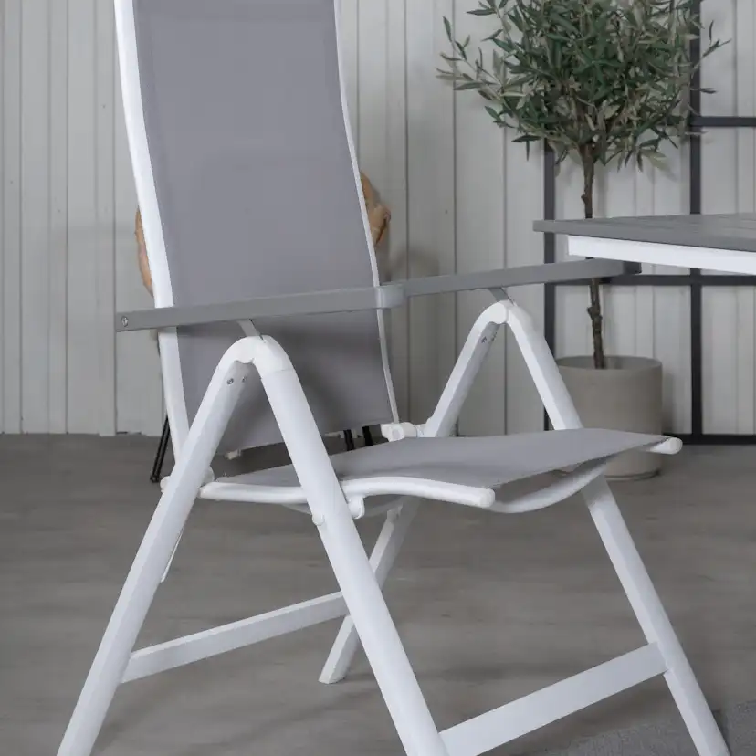 Matgrupp Venture Home Lova 160 Vit med 6 Aleyna Positionsstolar