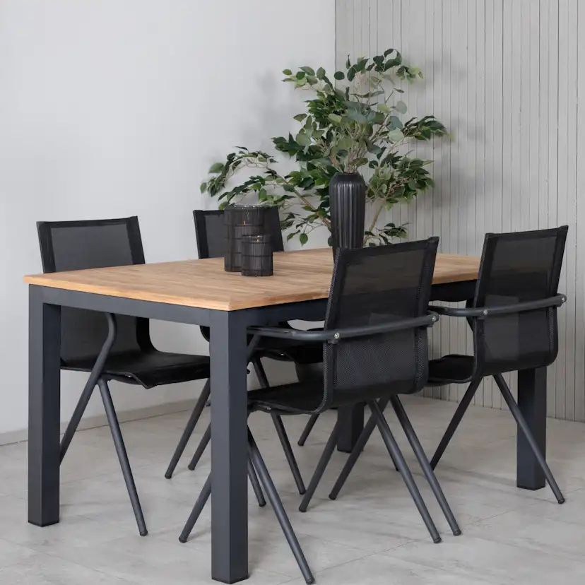 Matgrupp Venture Home Perla med 4 Aspen Matstolar