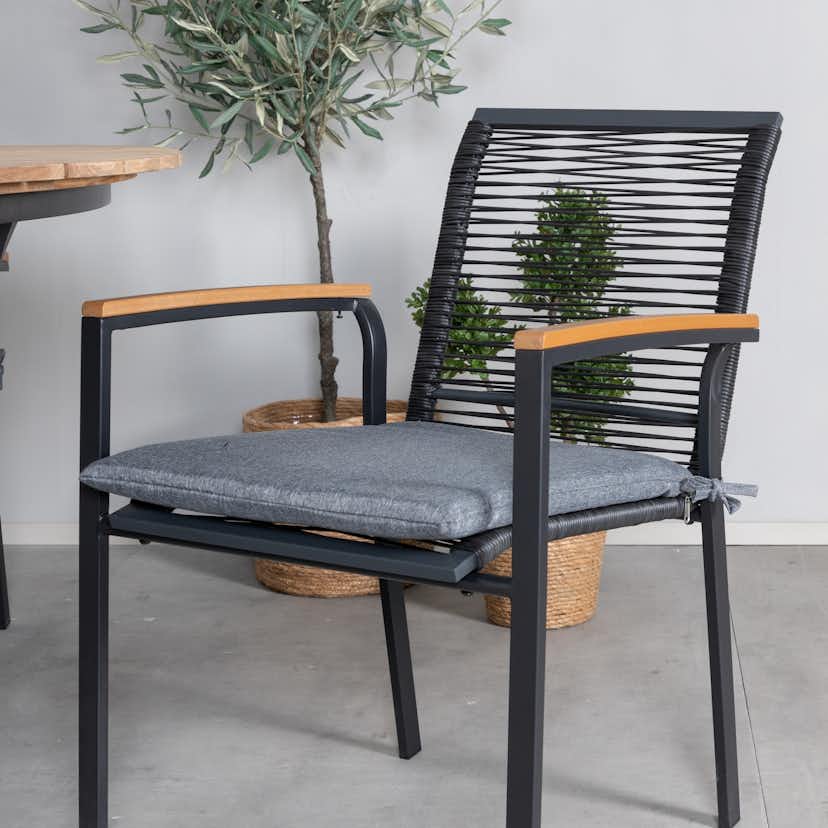 Matgrupp Utomhus Venture Home Meya med 4 Douglas Trädgårdsstolar